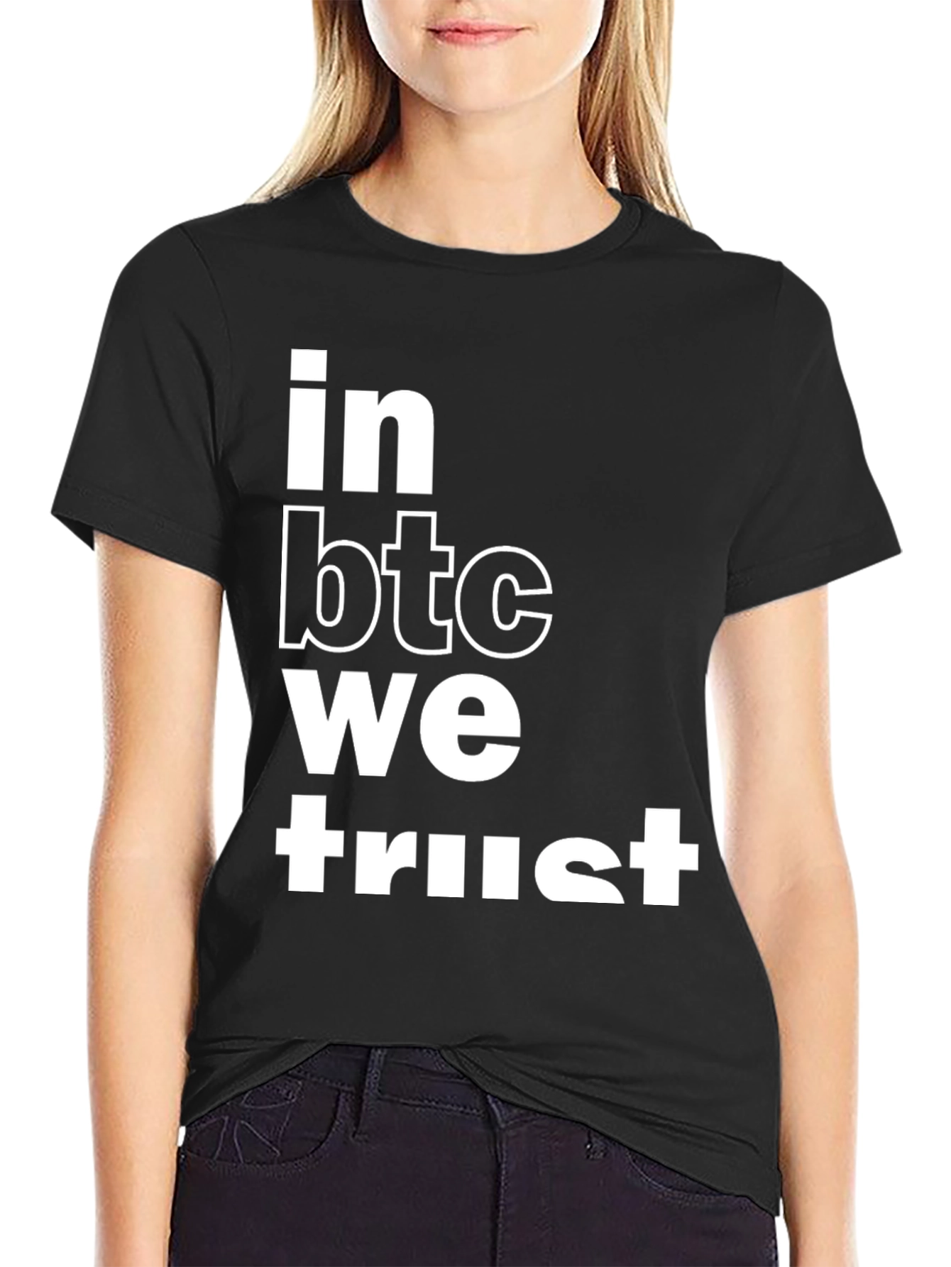 In BTC We Trust Black Graphic Tee