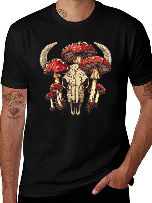 Mushroom Skull Graphic Tee