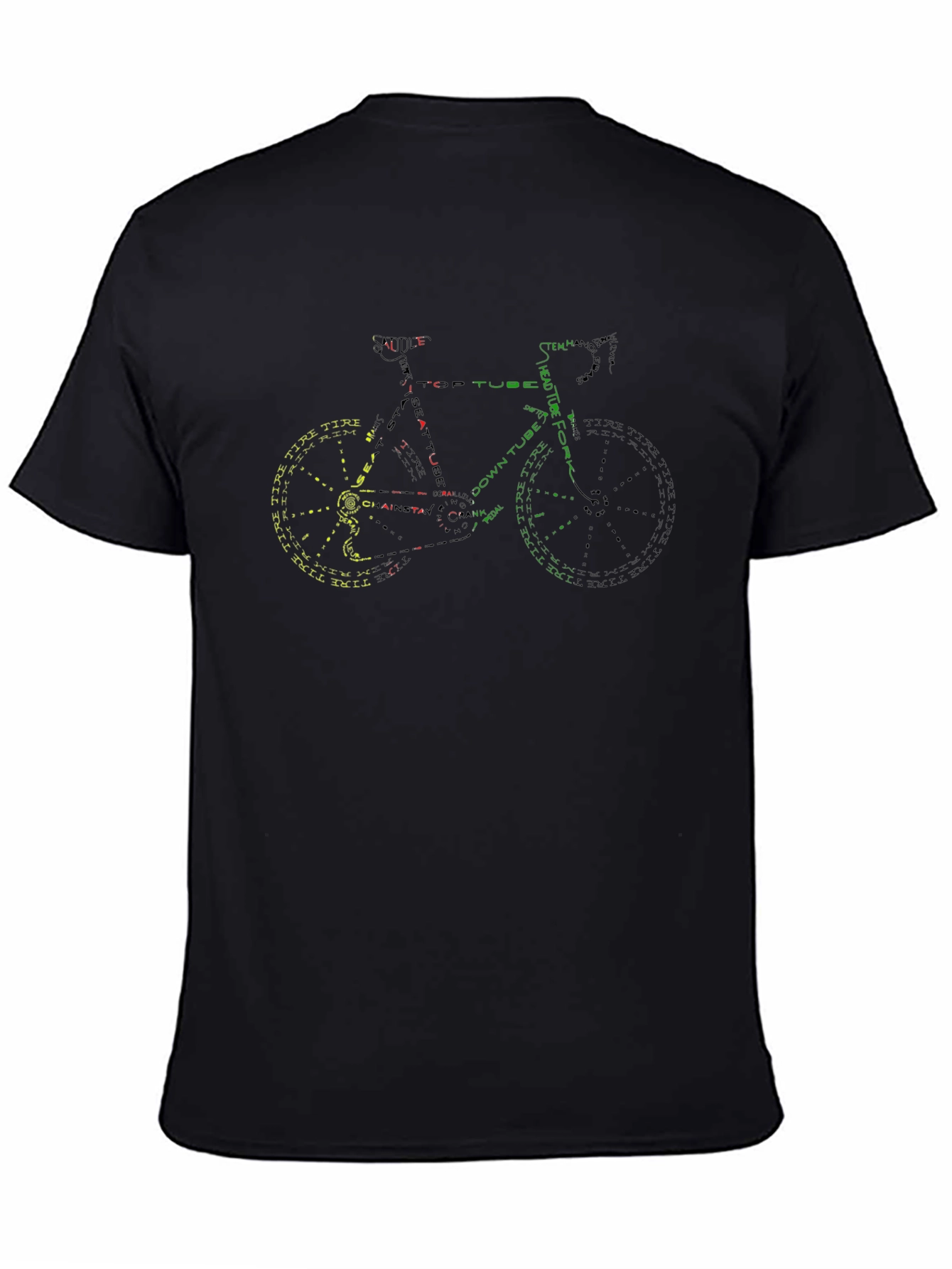Bike Parts Graphic Tee - Cycling Enthusiast T-Shirt