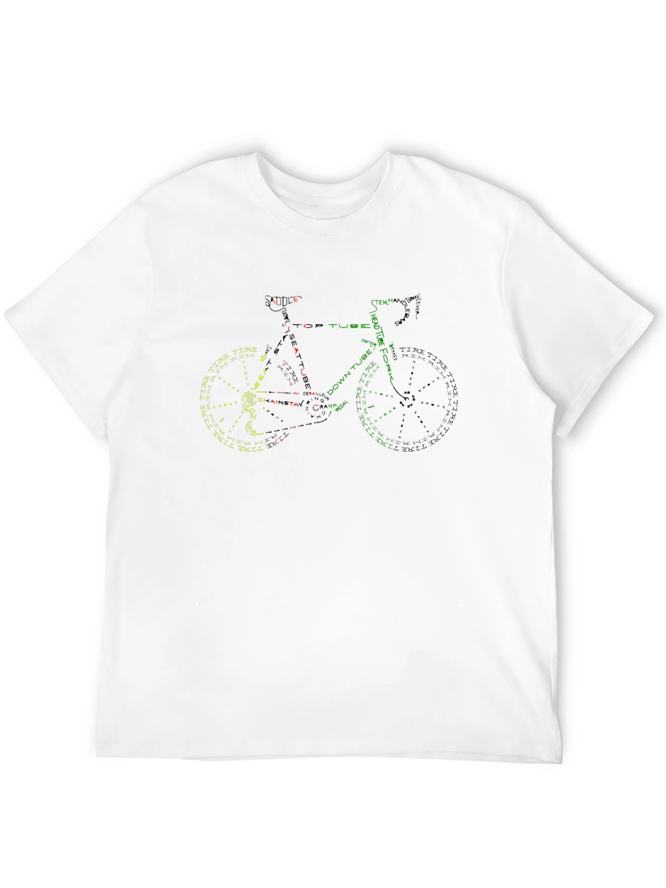 Bike Parts Graphic Tee - Cycling Enthusiast T-Shirt