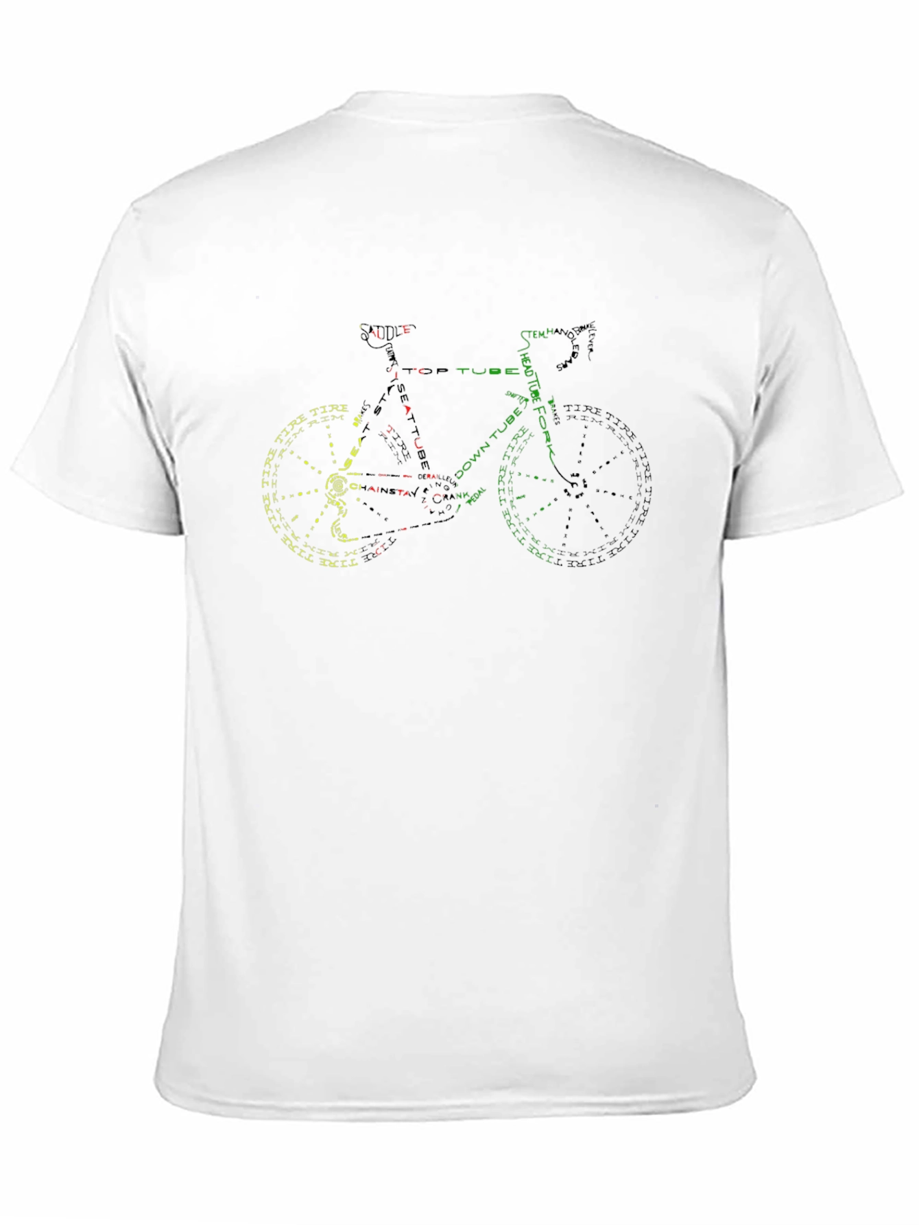 Bike Parts Graphic Tee - Cycling Enthusiast T-Shirt