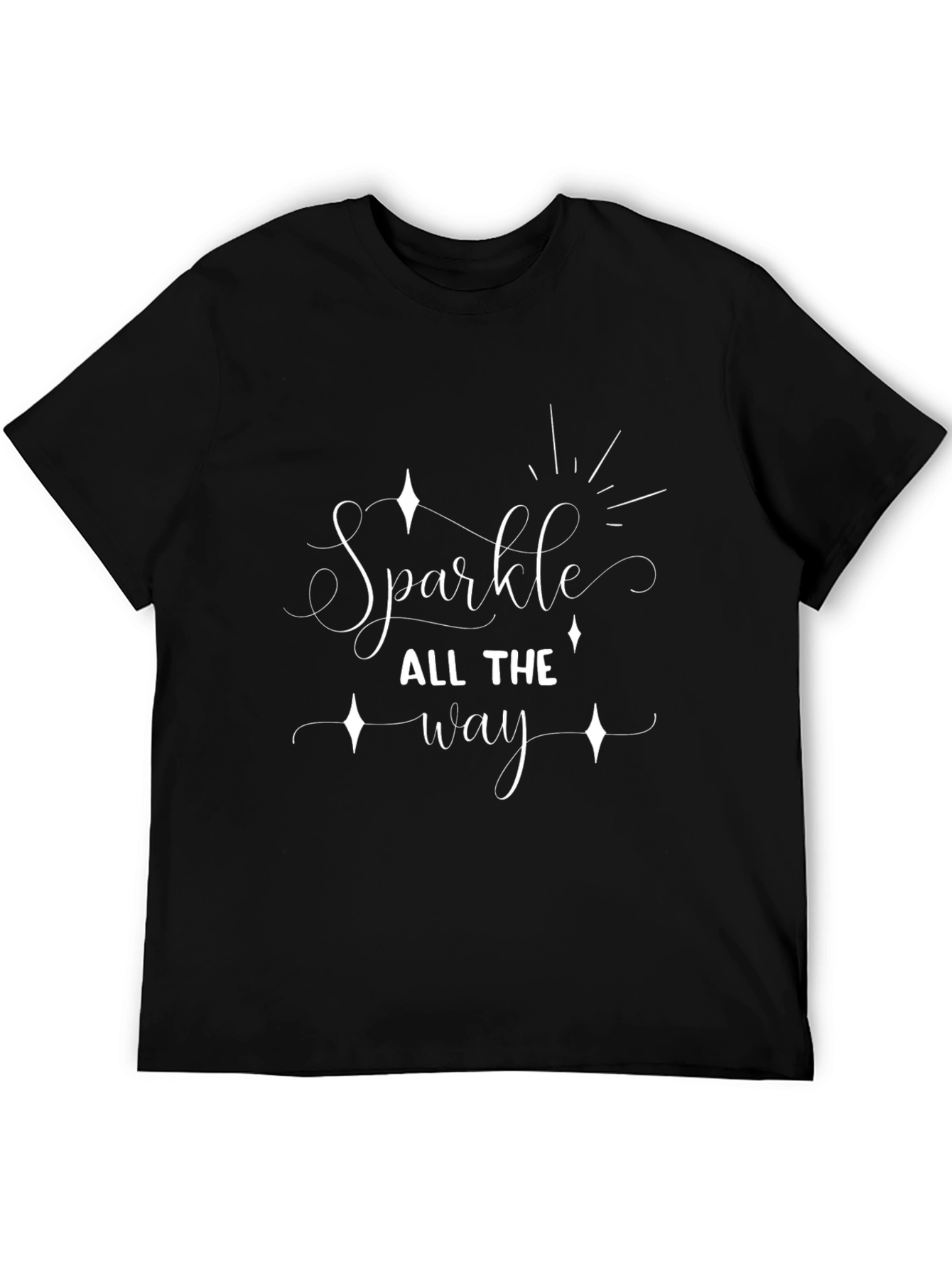 Sparkle All The Way Black T-Shirt