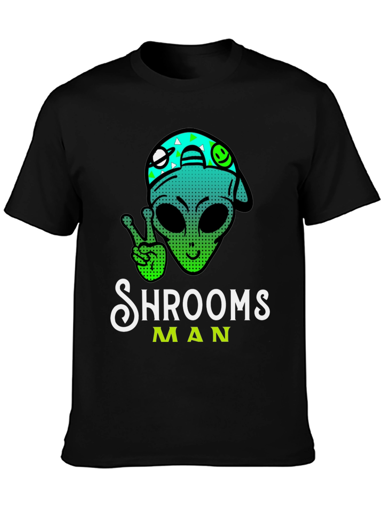 Shrooms Man Alien Graphic Tee