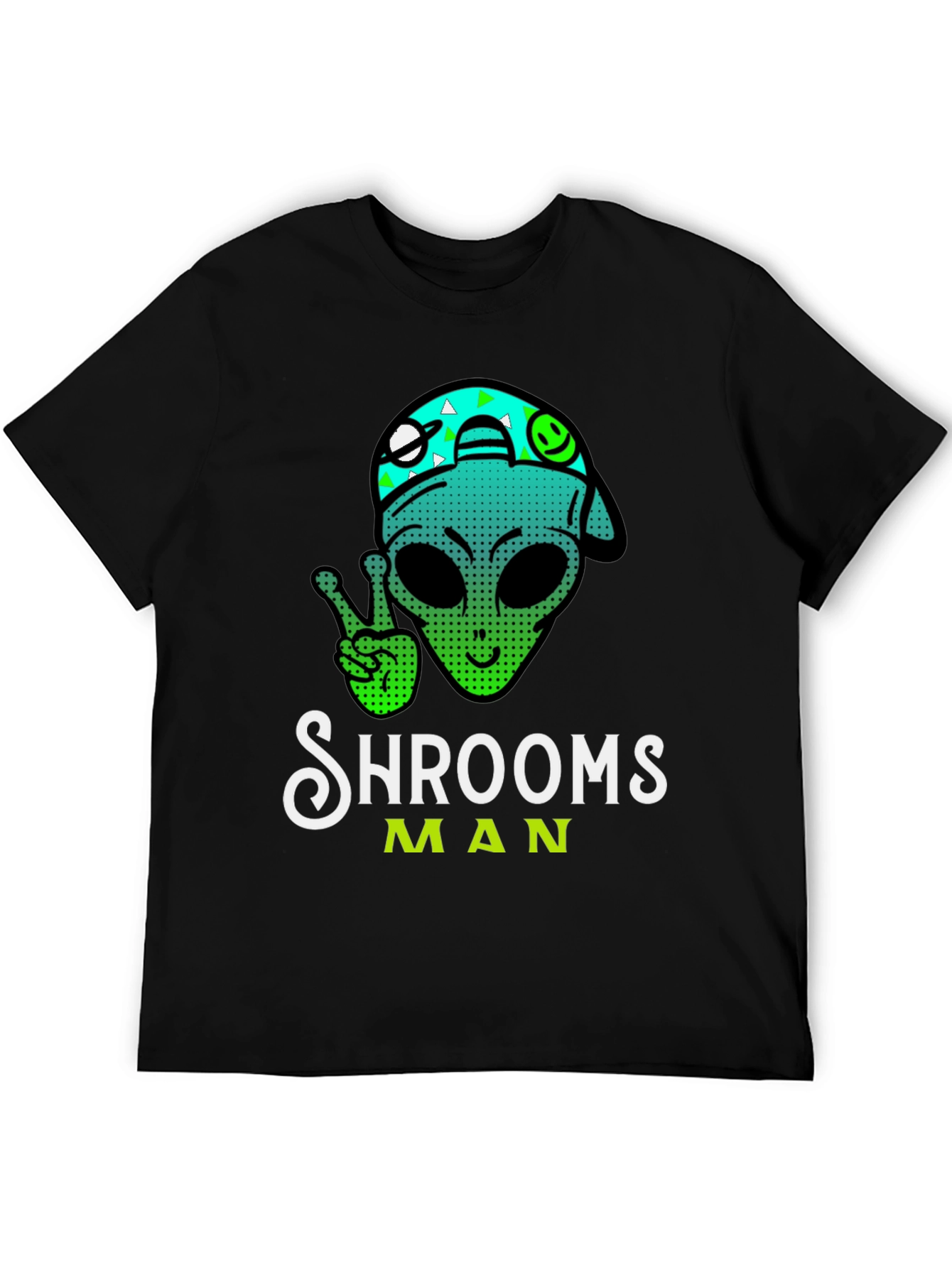 Shrooms Man Alien Graphic Tee