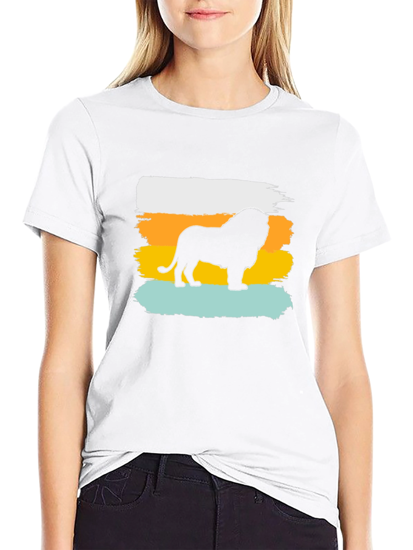 Lion Graphic Tee - Trendy Mens Black T-Shirt