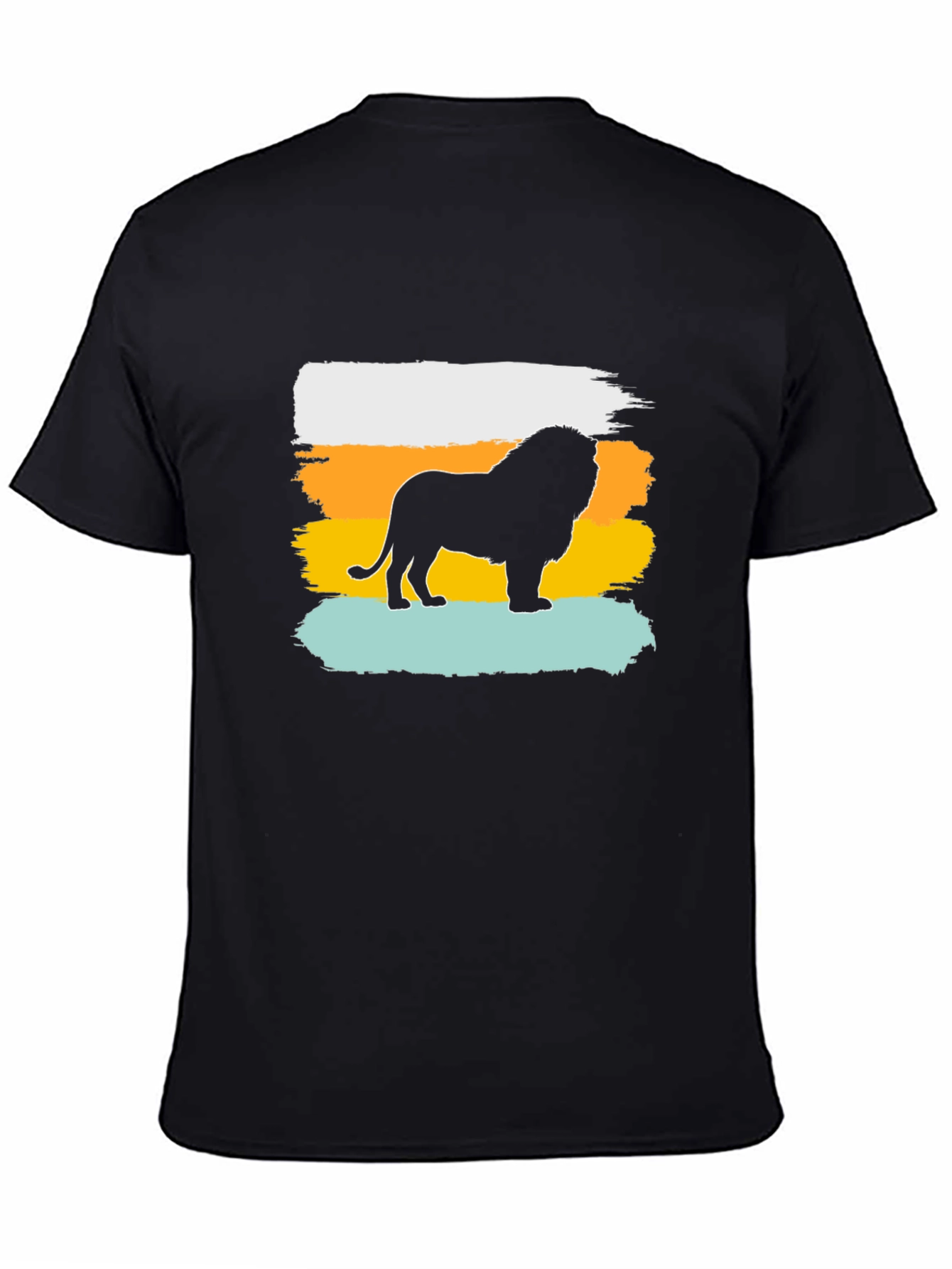 Lion Graphic Tee - Trendy Mens Black T-Shirt