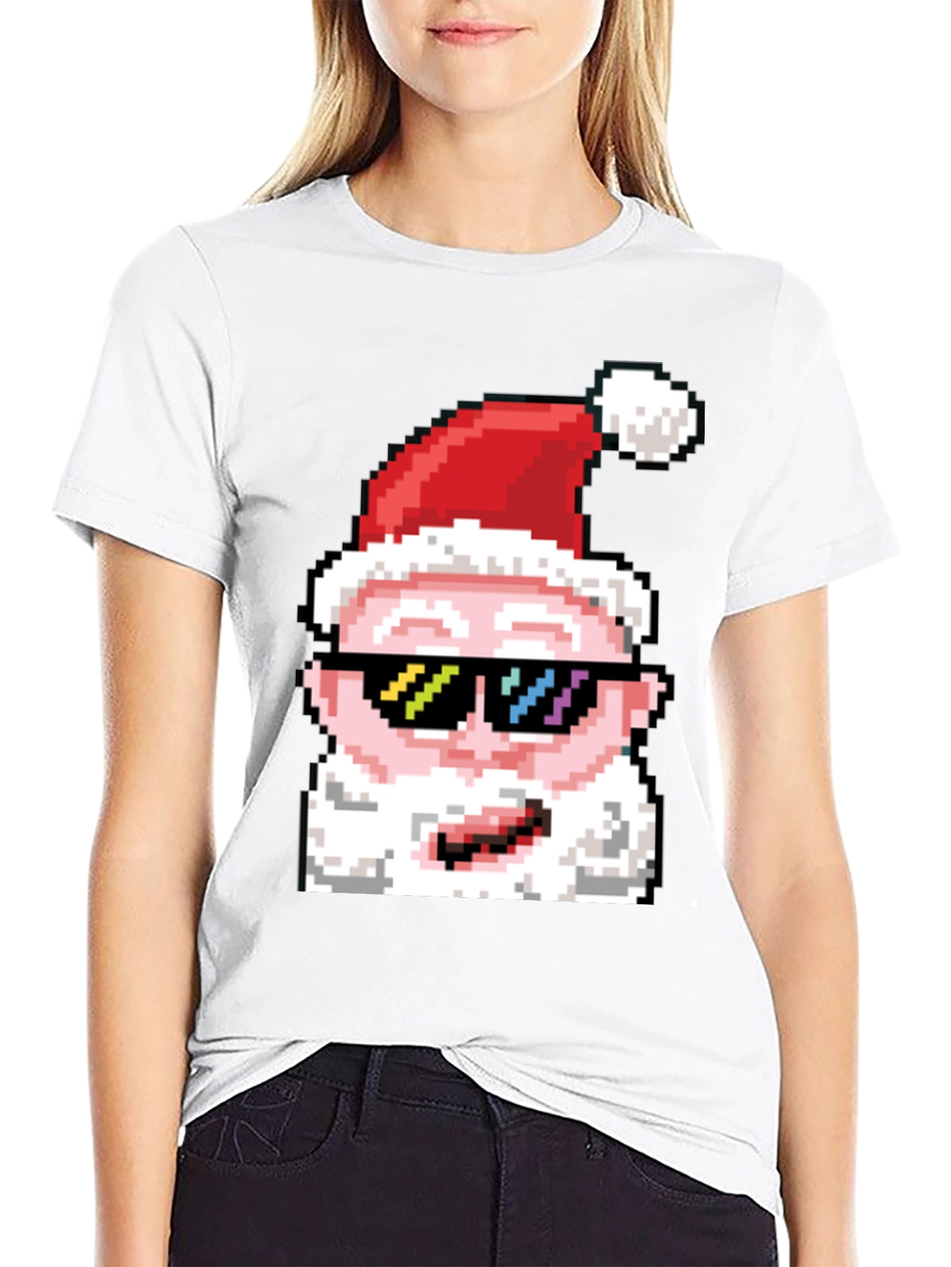Cool Pixel Santa T-Shirt