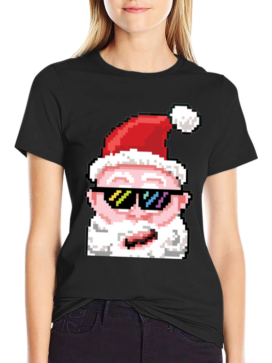 Cool Pixel Santa T-Shirt