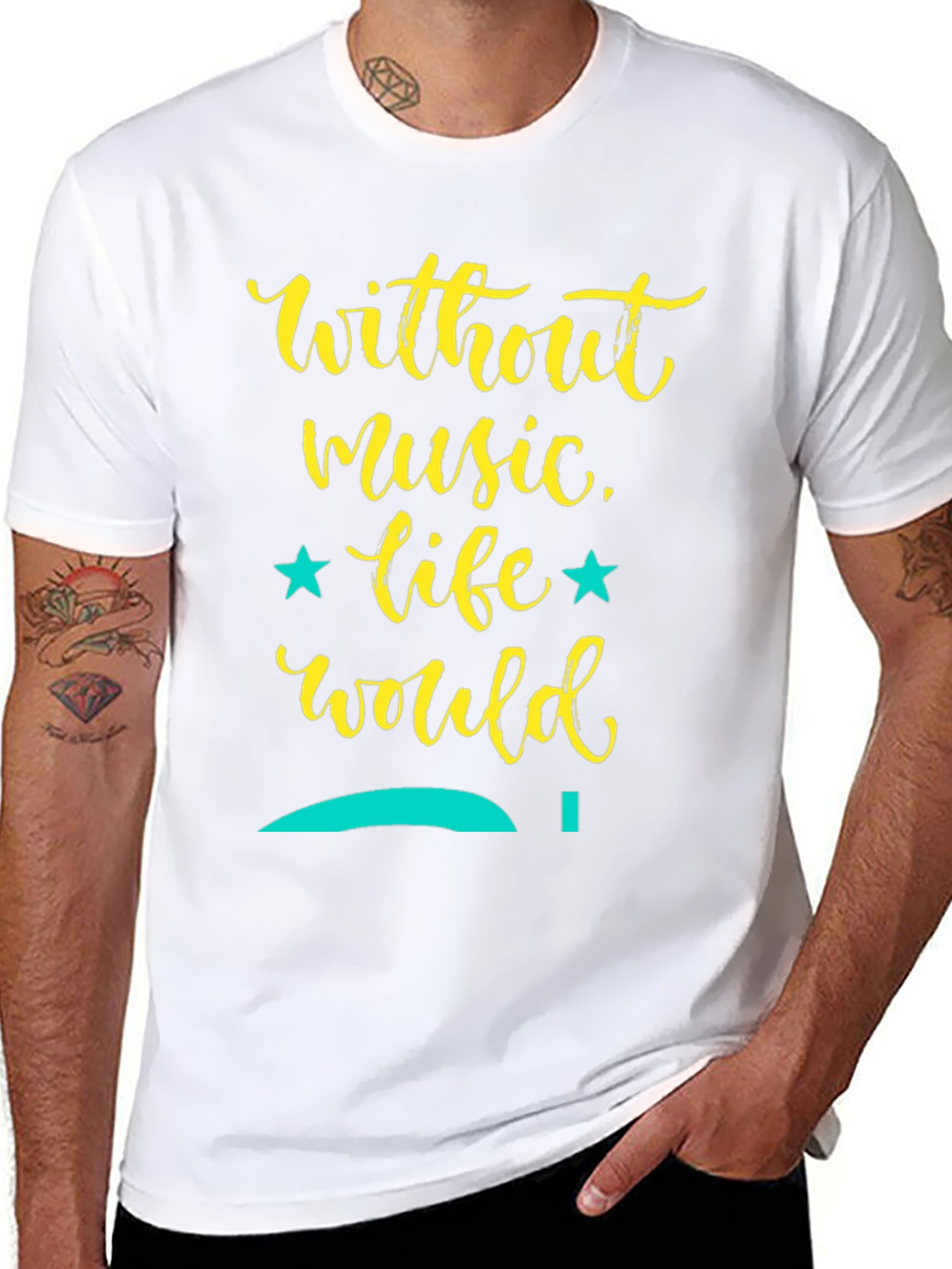 Music Lover T-Shirt: Without Music Life Would...