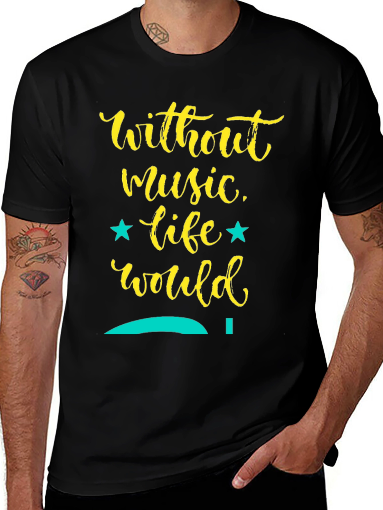 Music Lover T-Shirt: Without Music Life Would...