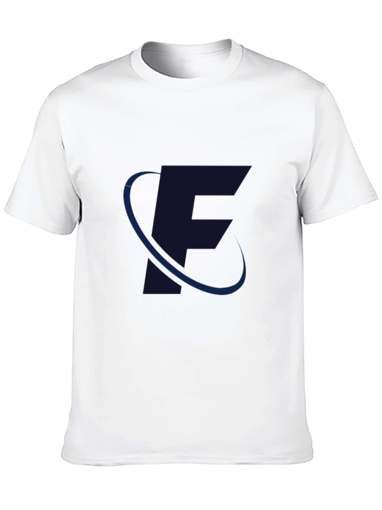Mens Black T-Shirt with Stylish F Design