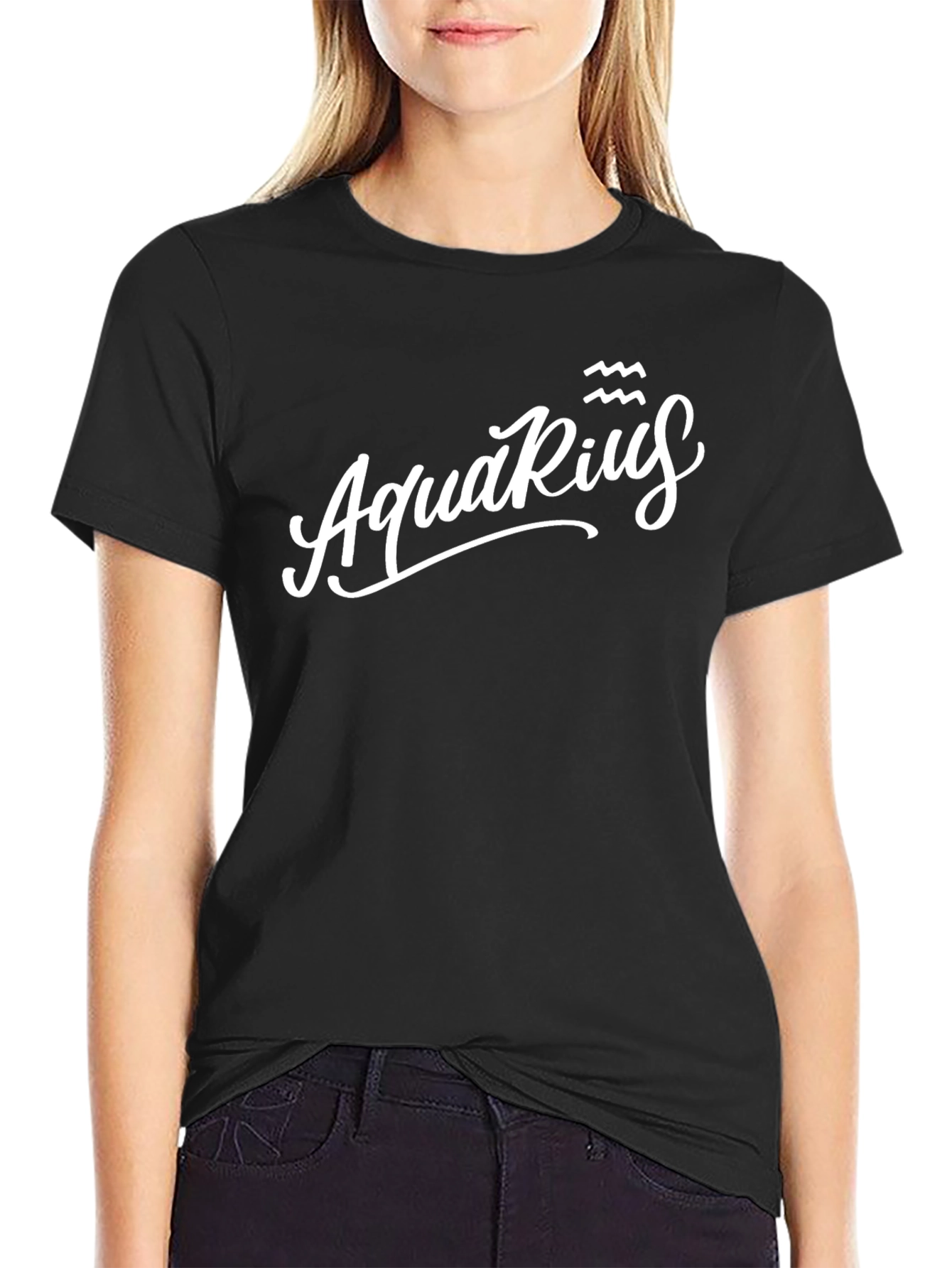 Aquarius Zodiac Sign Graphic T-Shirt