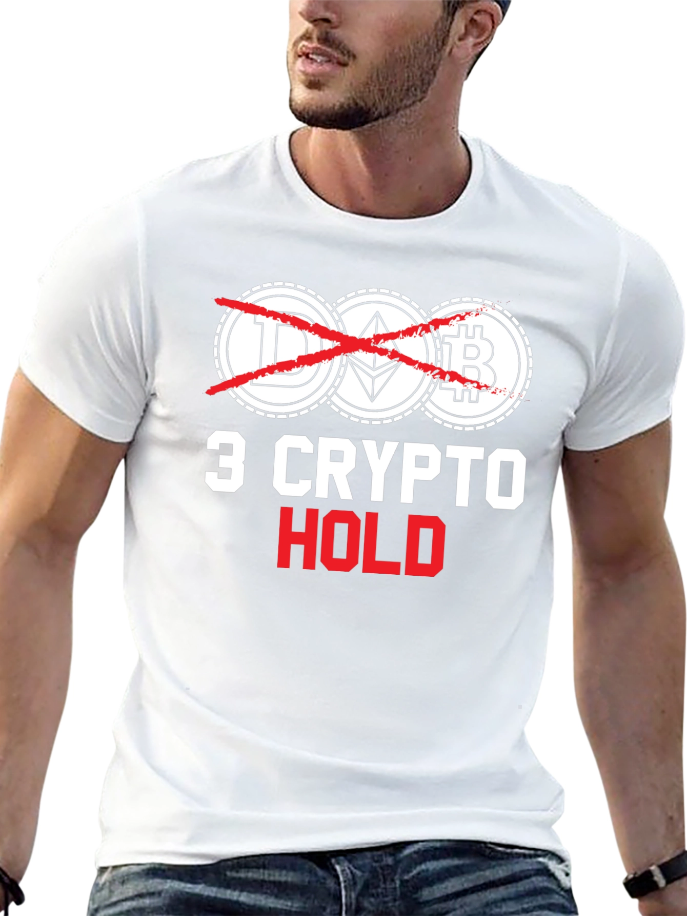 Crypto Hold T-Shirt - Bitcoin Ethereum Dogecoin