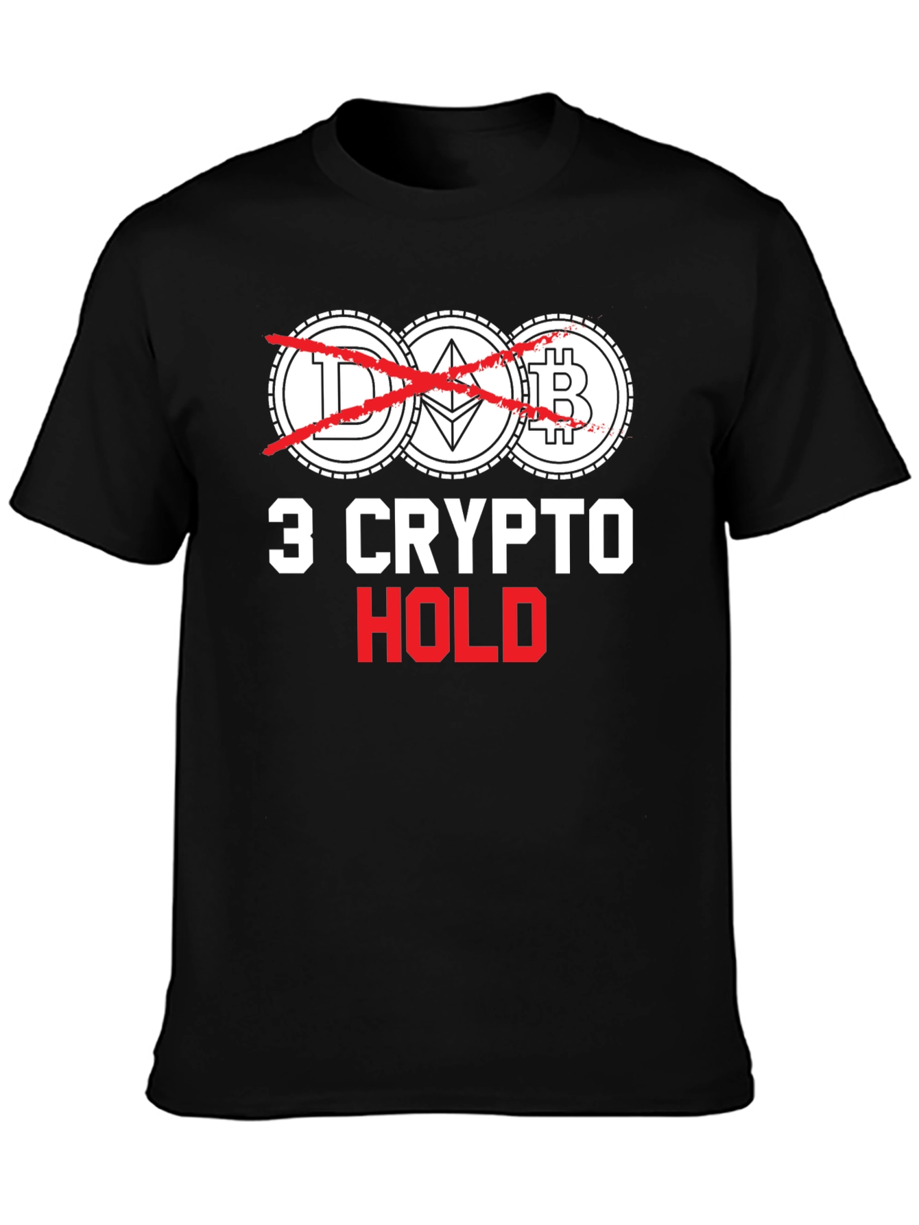 Crypto Hold T-Shirt - Bitcoin Ethereum Dogecoin