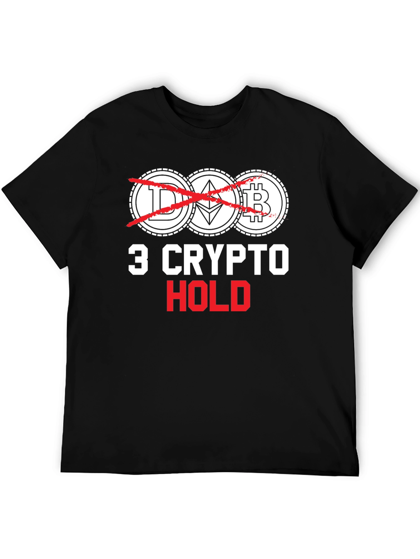 Crypto Hold T-Shirt - Bitcoin Ethereum Dogecoin