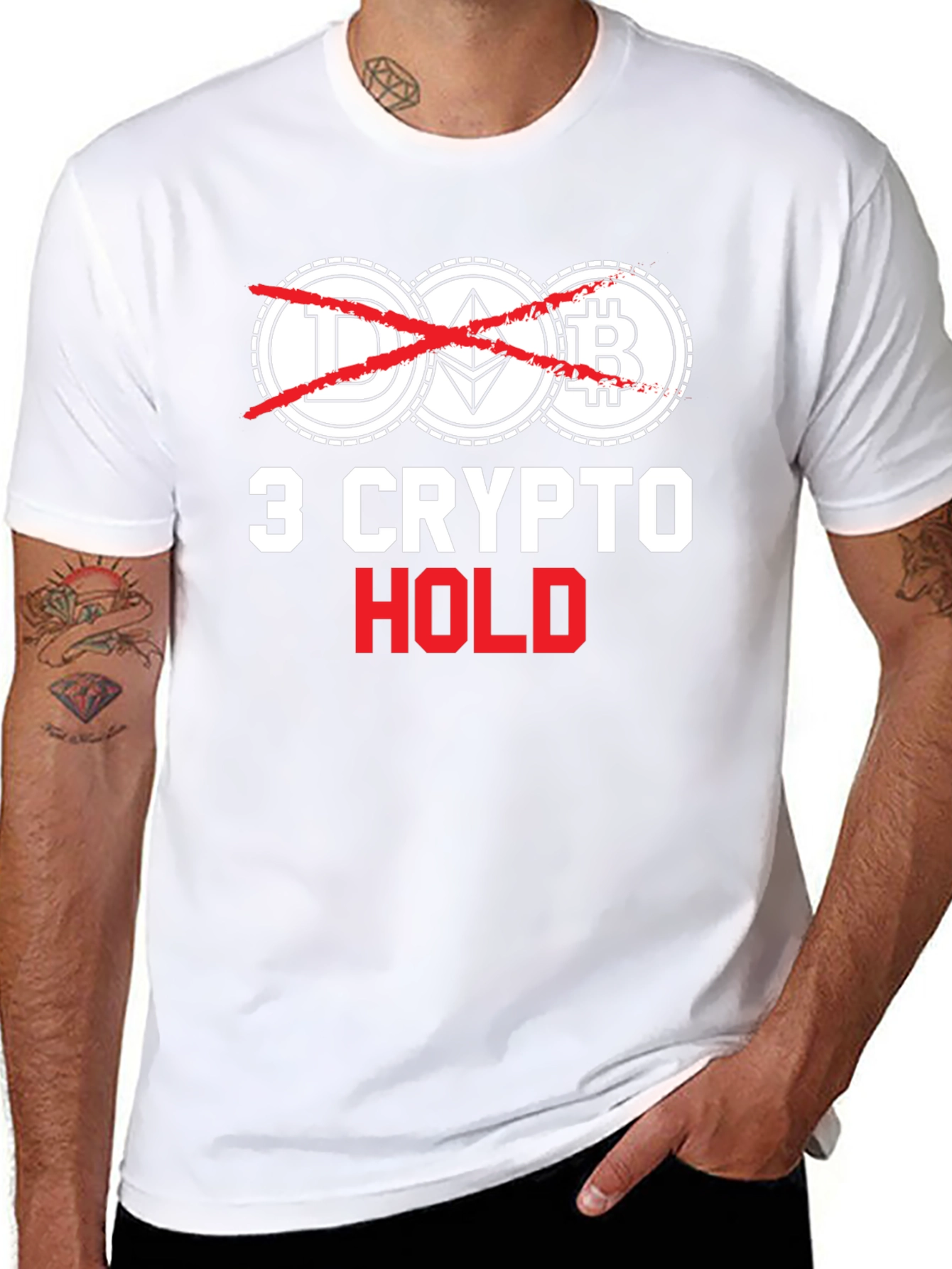 Crypto Hold T-Shirt - Bitcoin Ethereum Dogecoin