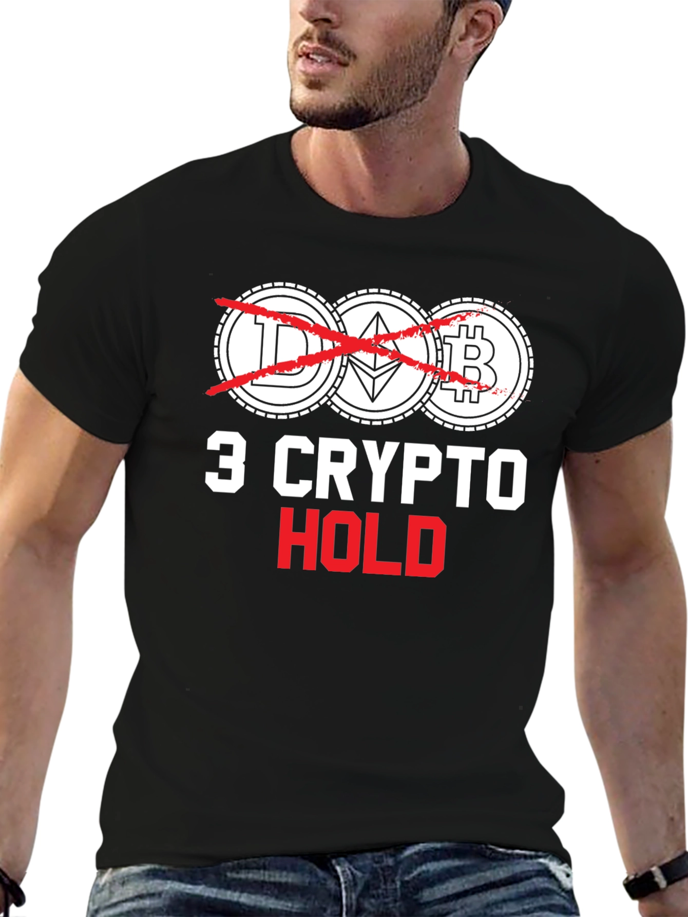 Crypto Hold T-Shirt - Bitcoin Ethereum Dogecoin