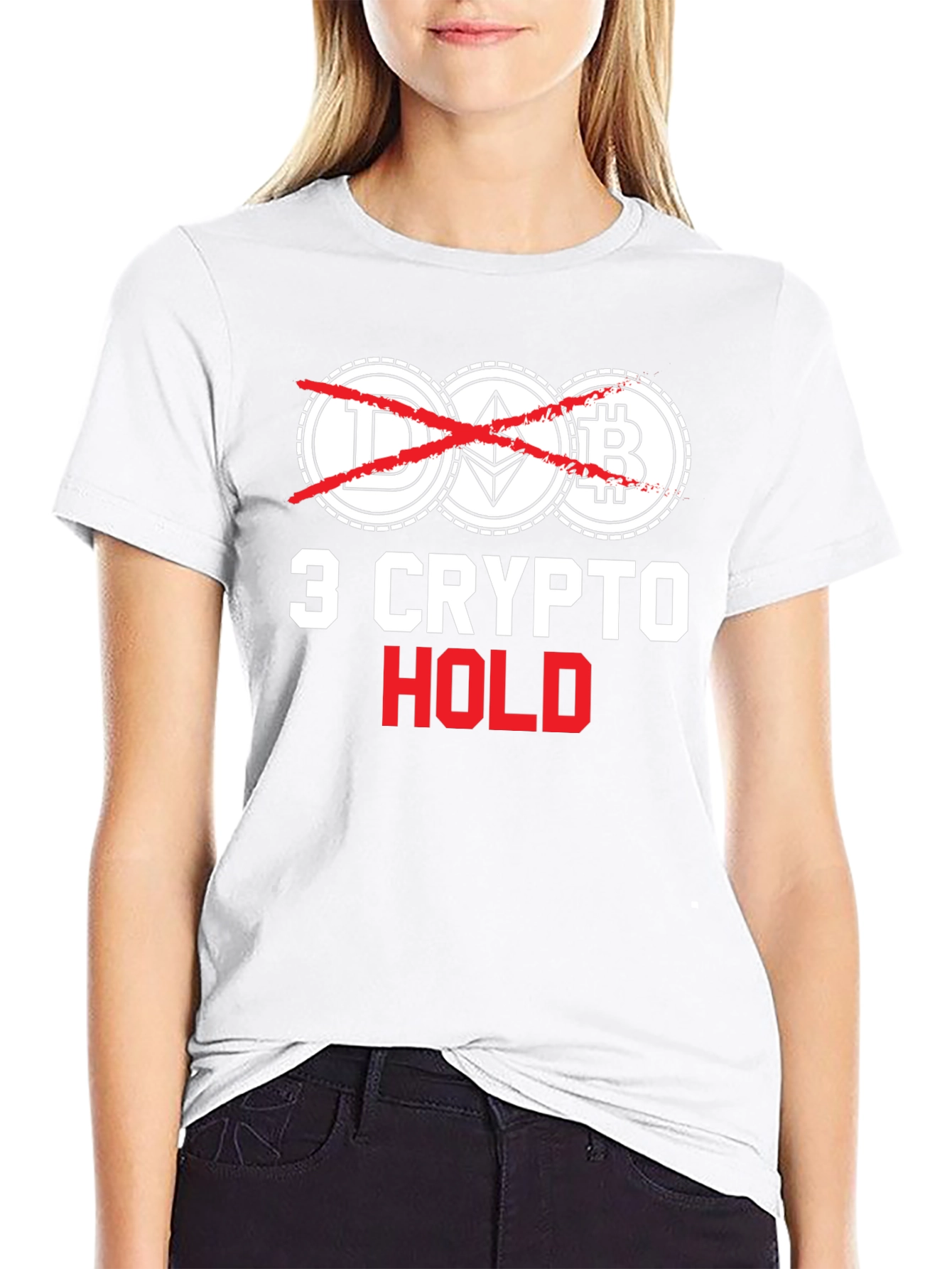 Crypto Hold T-Shirt - Bitcoin Ethereum Dogecoin