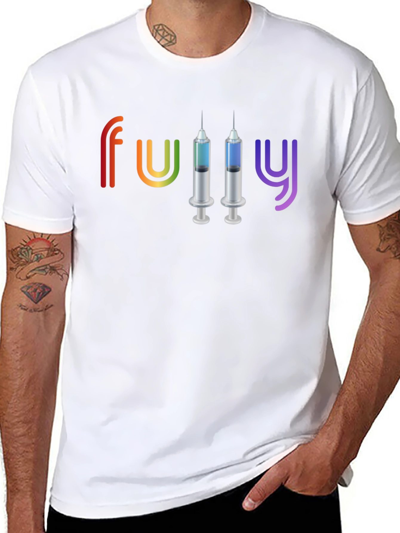 Funny Colorful Syringe T-Shirt