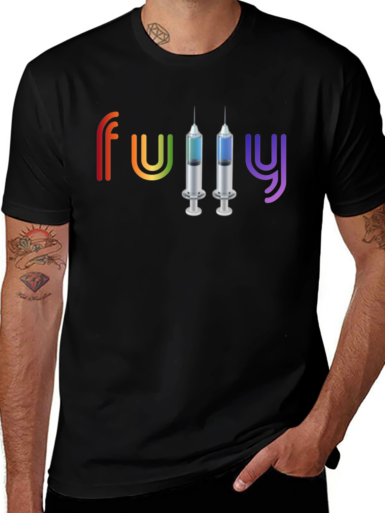 Funny Colorful Syringe T-Shirt