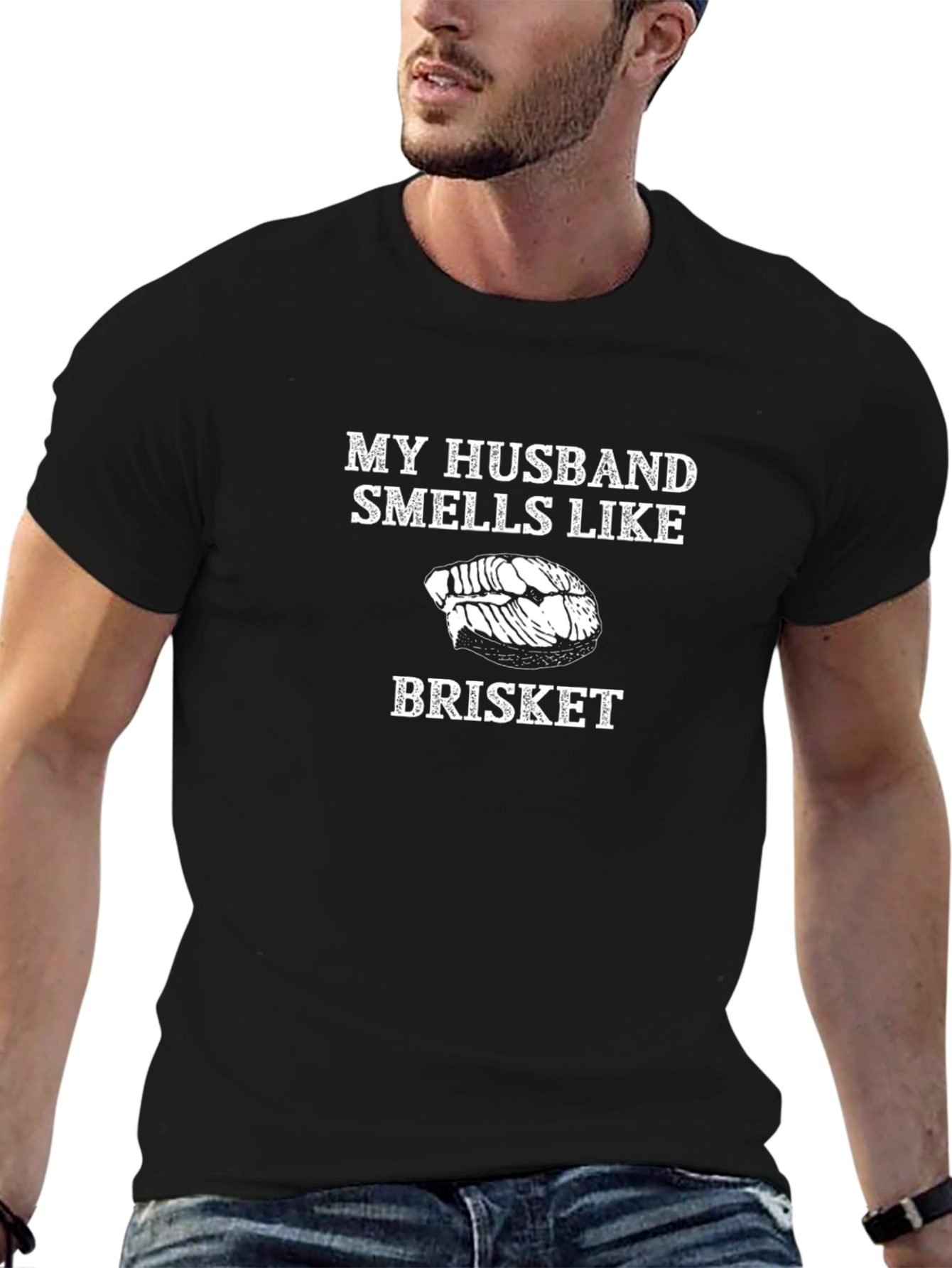 Husband Smells Like Brisket Graphic Tee