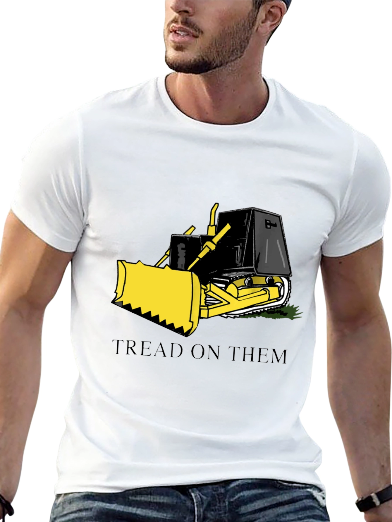 Tread on Them Bulldozer Graphic T-Shirt