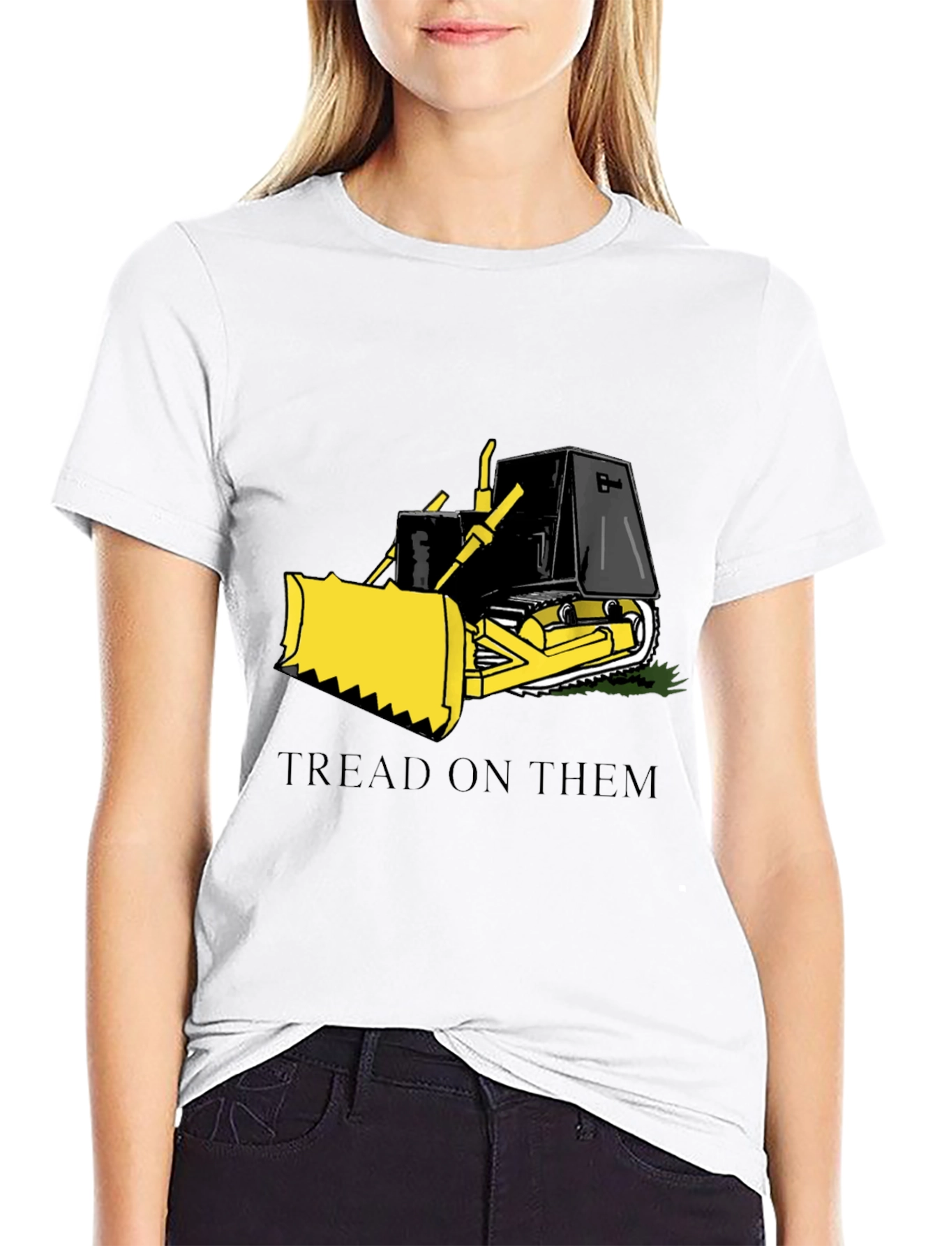 Tread on Them Bulldozer Graphic T-Shirt