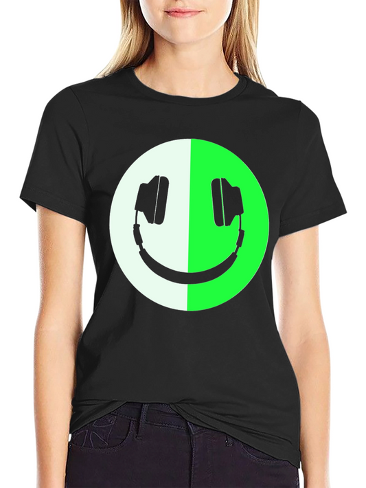 Smiley DJ Headphones Graphic Tee