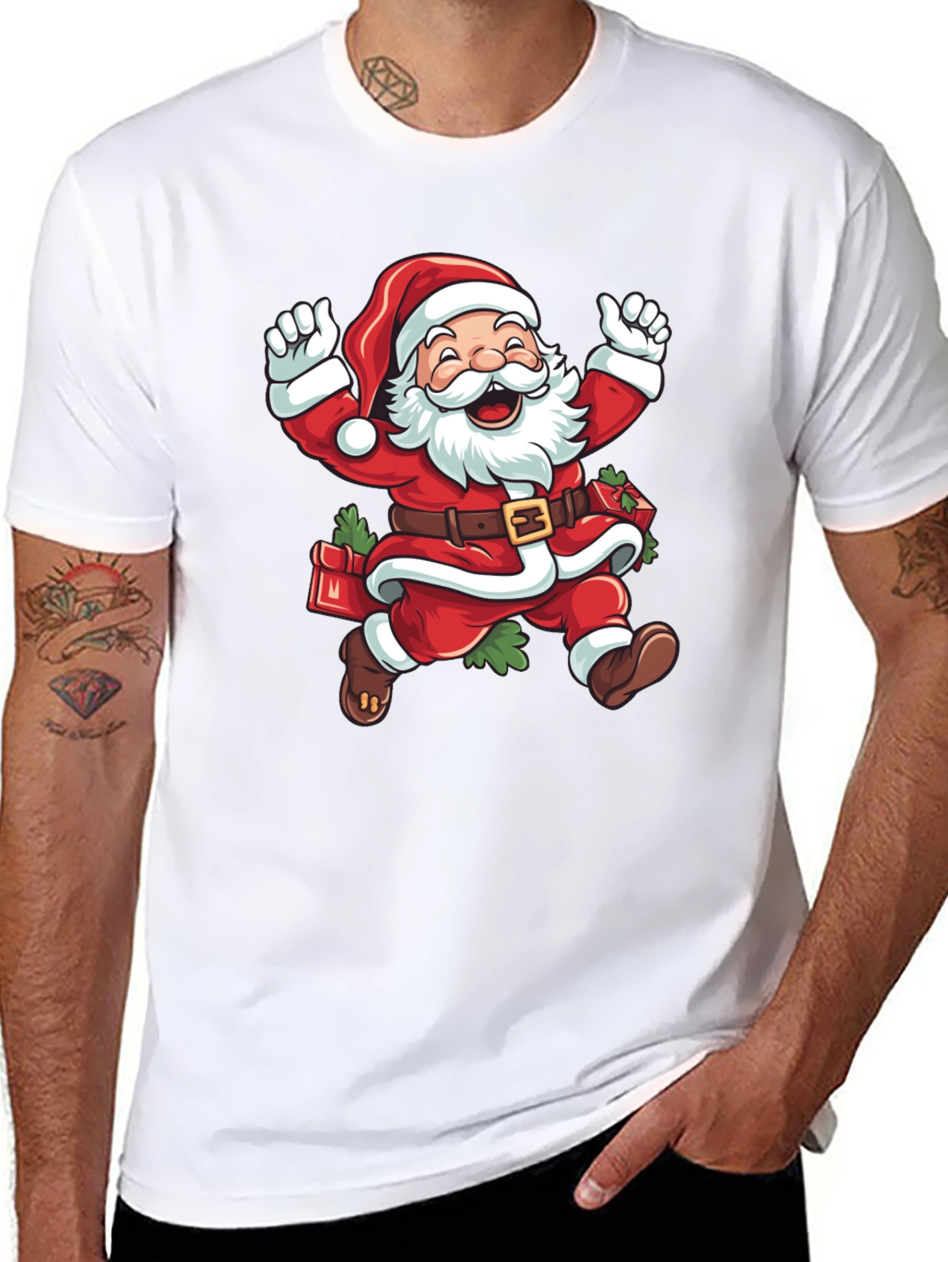 Santa Claus T-Shirt - Christmas Holiday Cheer