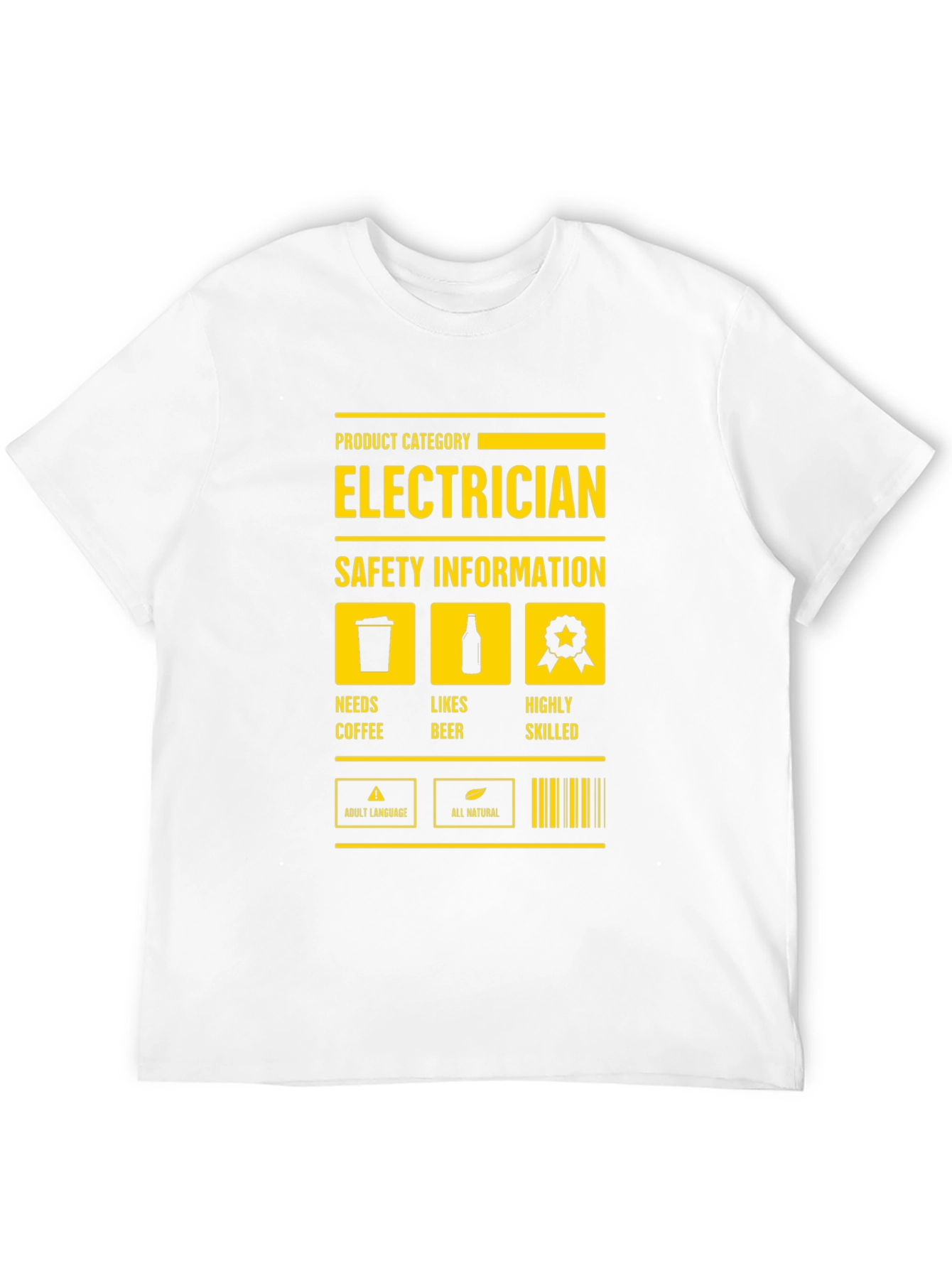 Electrician Safety Information Black T-Shirt