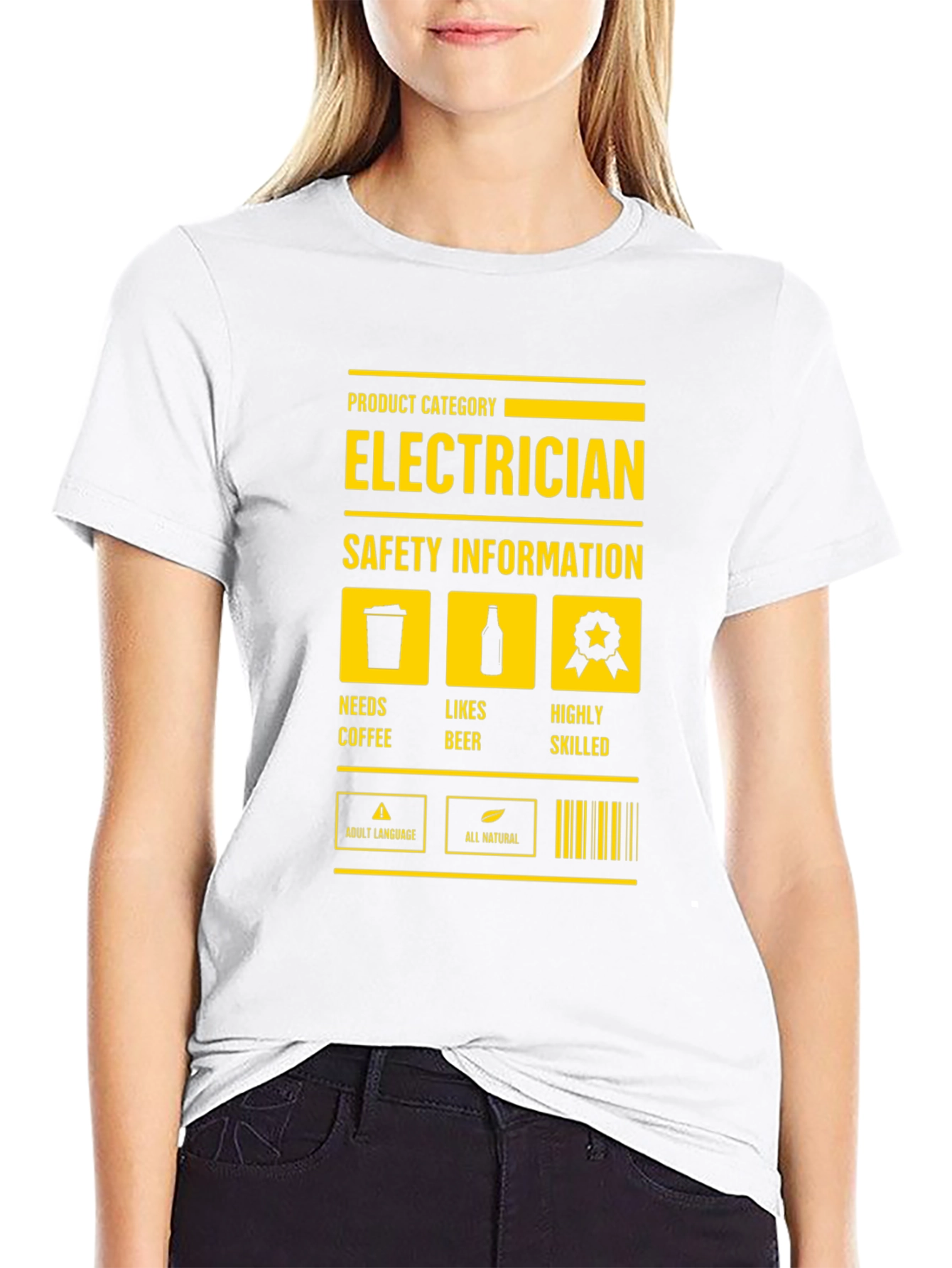 Electrician Safety Information Black T-Shirt