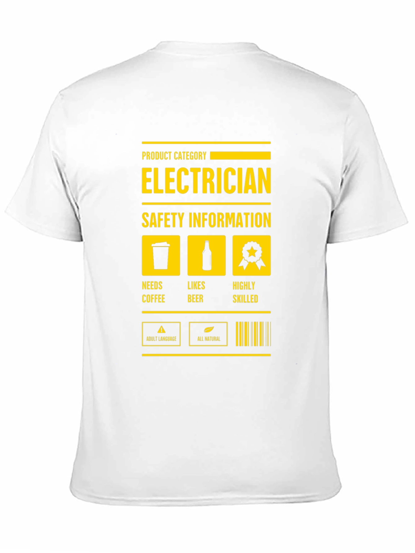 Electrician Safety Information Black T-Shirt