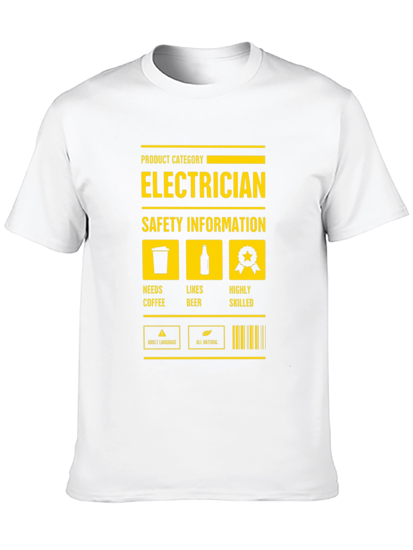 Electrician Safety Information Black T-Shirt