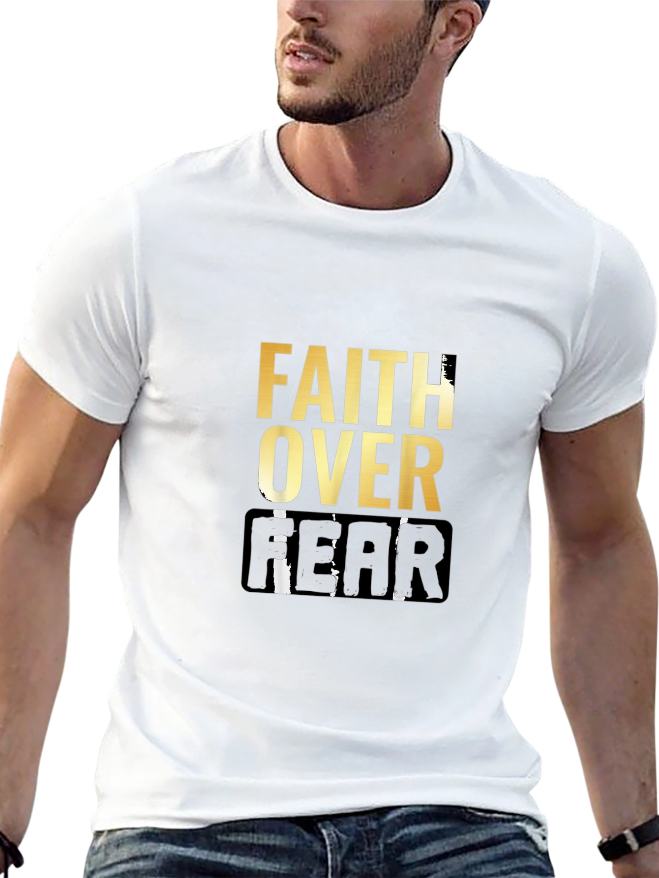 Faith Over Fear Graphic Tee - Inspirational Shirt