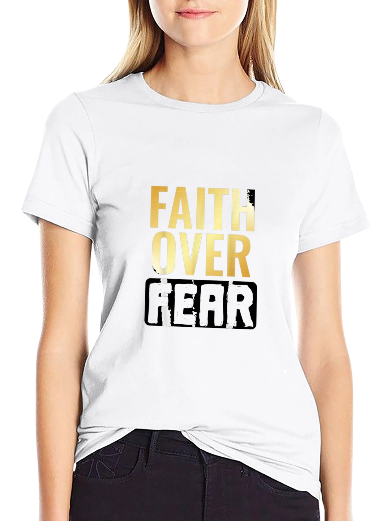Faith Over Fear Graphic Tee - Inspirational Shirt