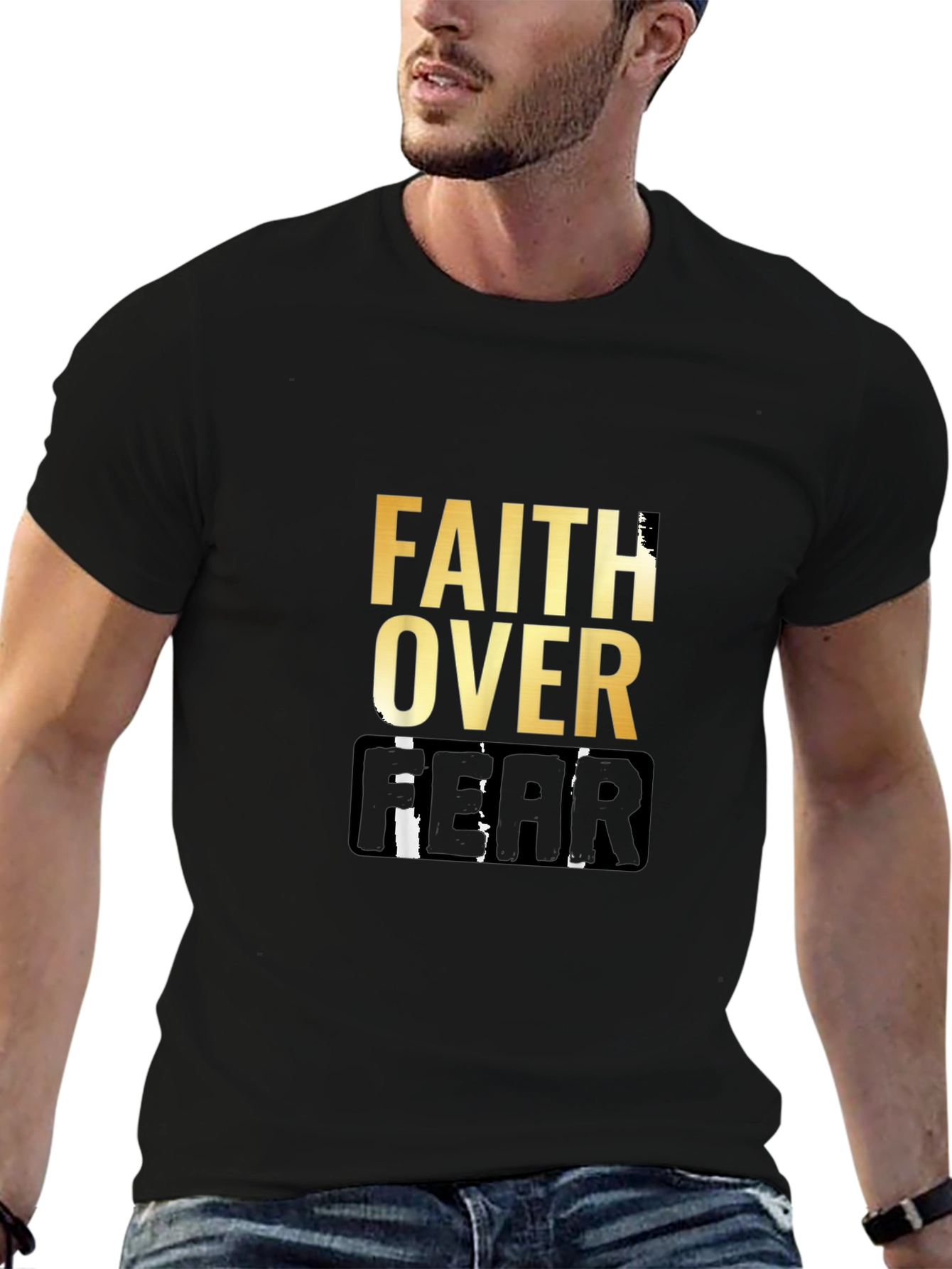 Faith Over Fear Graphic Tee - Inspirational Shirt