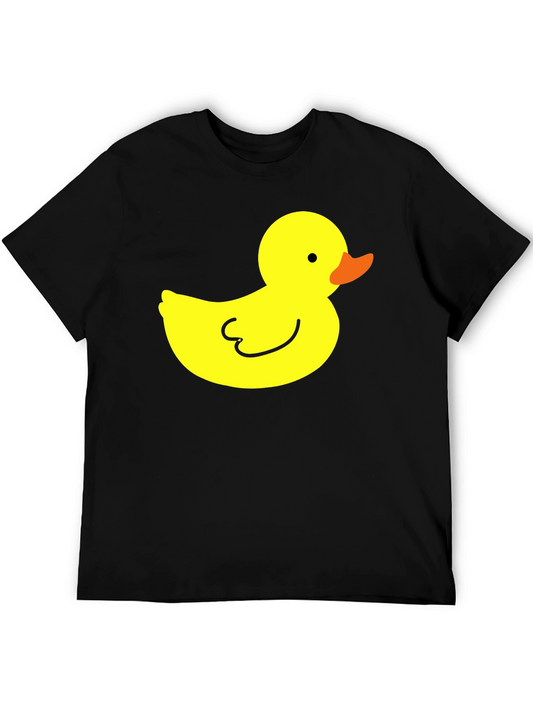 Black T-Shirt with Yellow Duck Graphic
