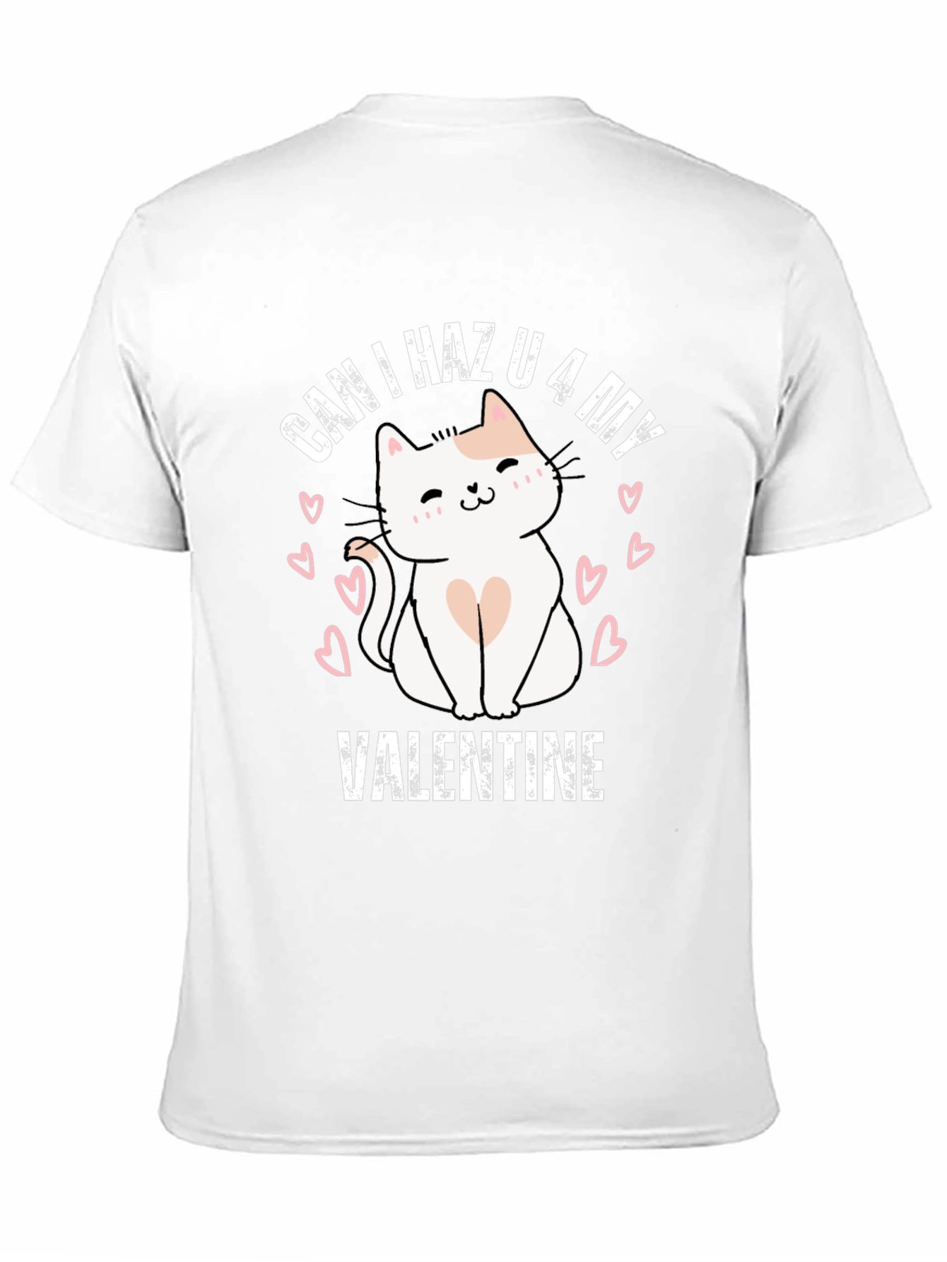 Valentines Day Cat Graphic T-Shirt