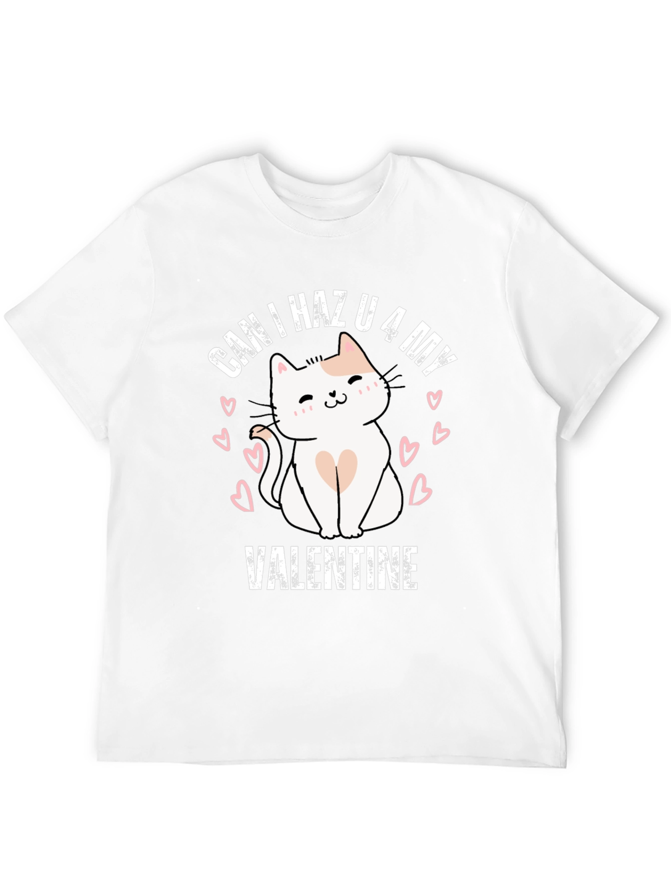 Valentines Day Cat Graphic T-Shirt