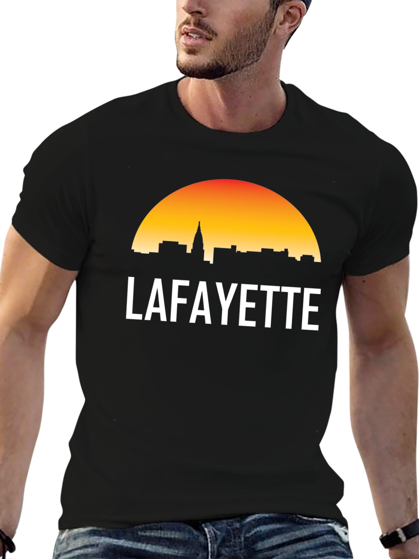 Lafayette Cityscape Sunset Graphic Tee