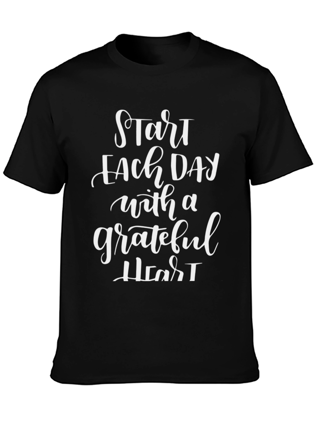 Grateful Heart Graphic Tee - Start Each Day T-Shirt