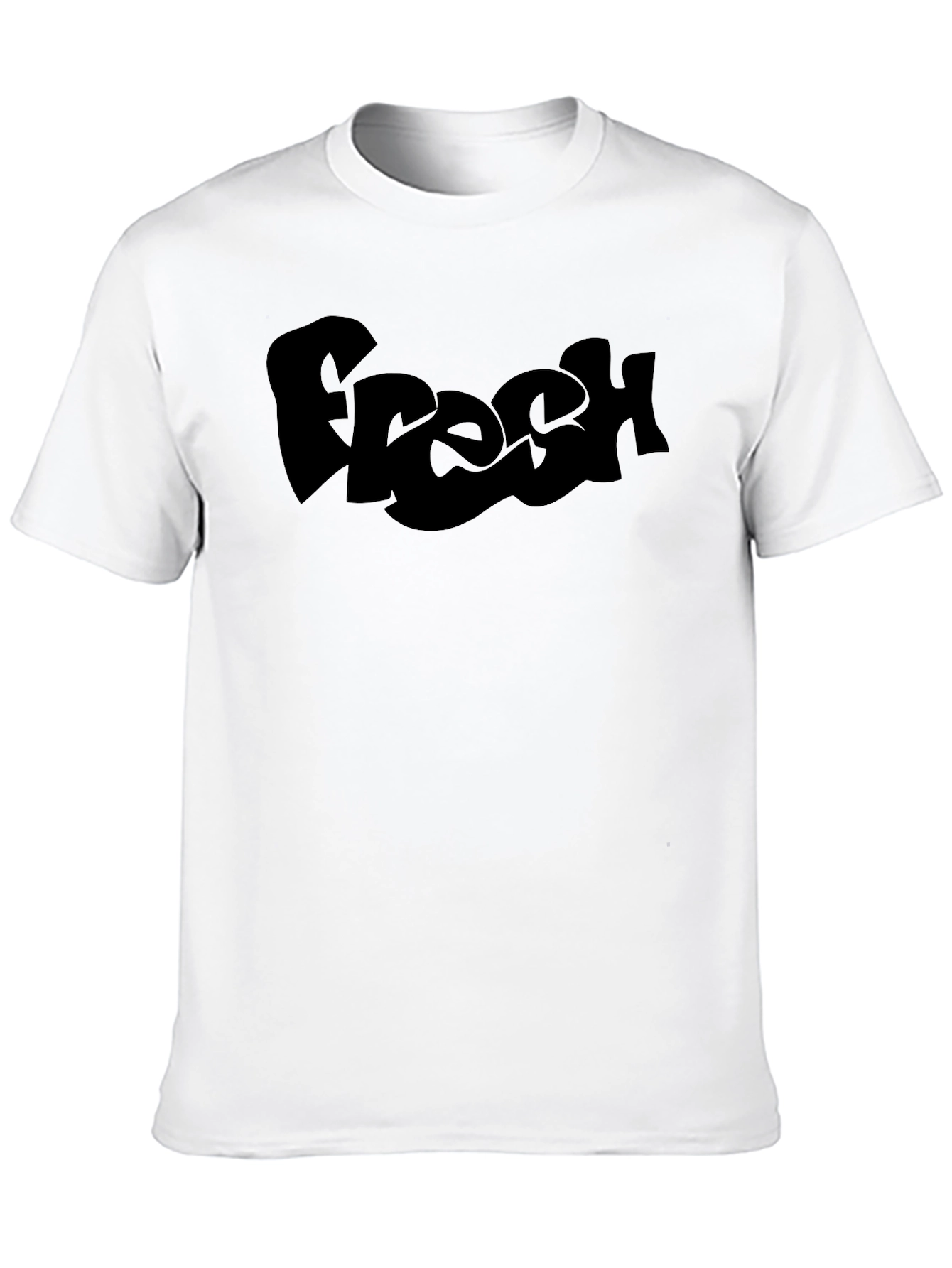 Fresh Graphic Tee - Black Cotton T-Shirt