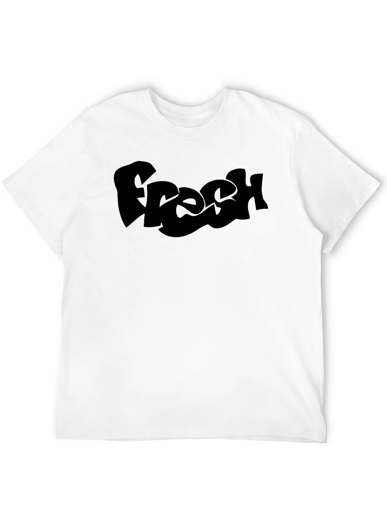 Fresh Graphic Tee - Black Cotton T-Shirt