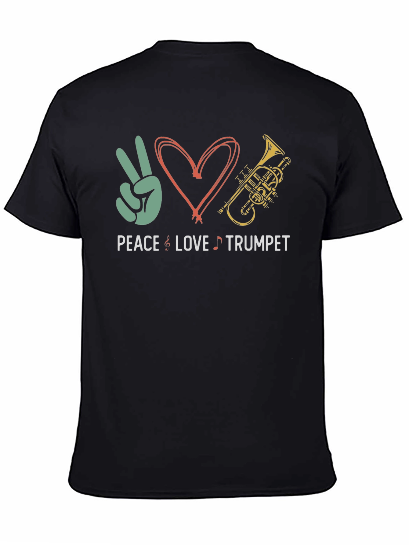Peace Love Trumpet Graphic Tee
