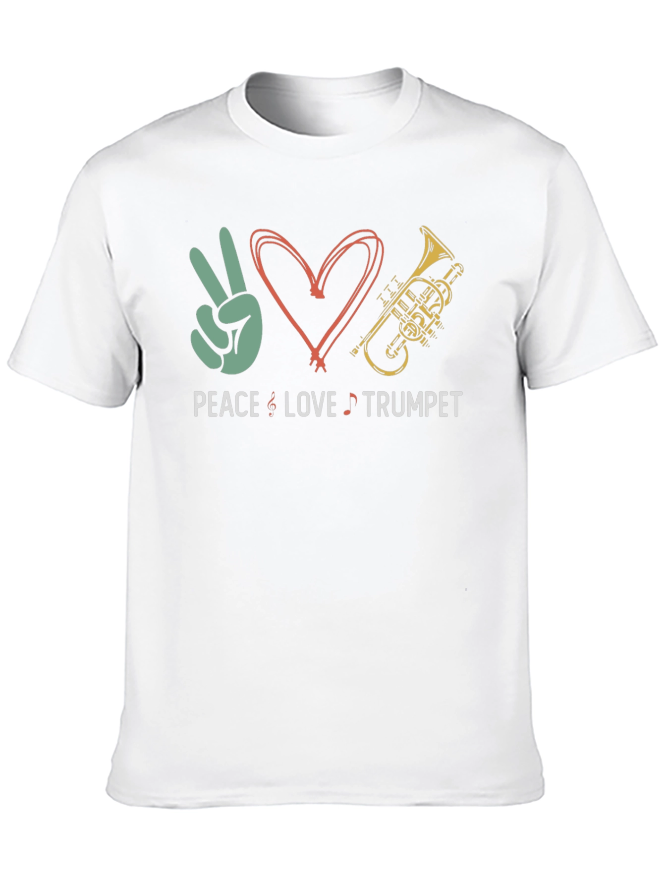 Peace Love Trumpet Graphic Tee