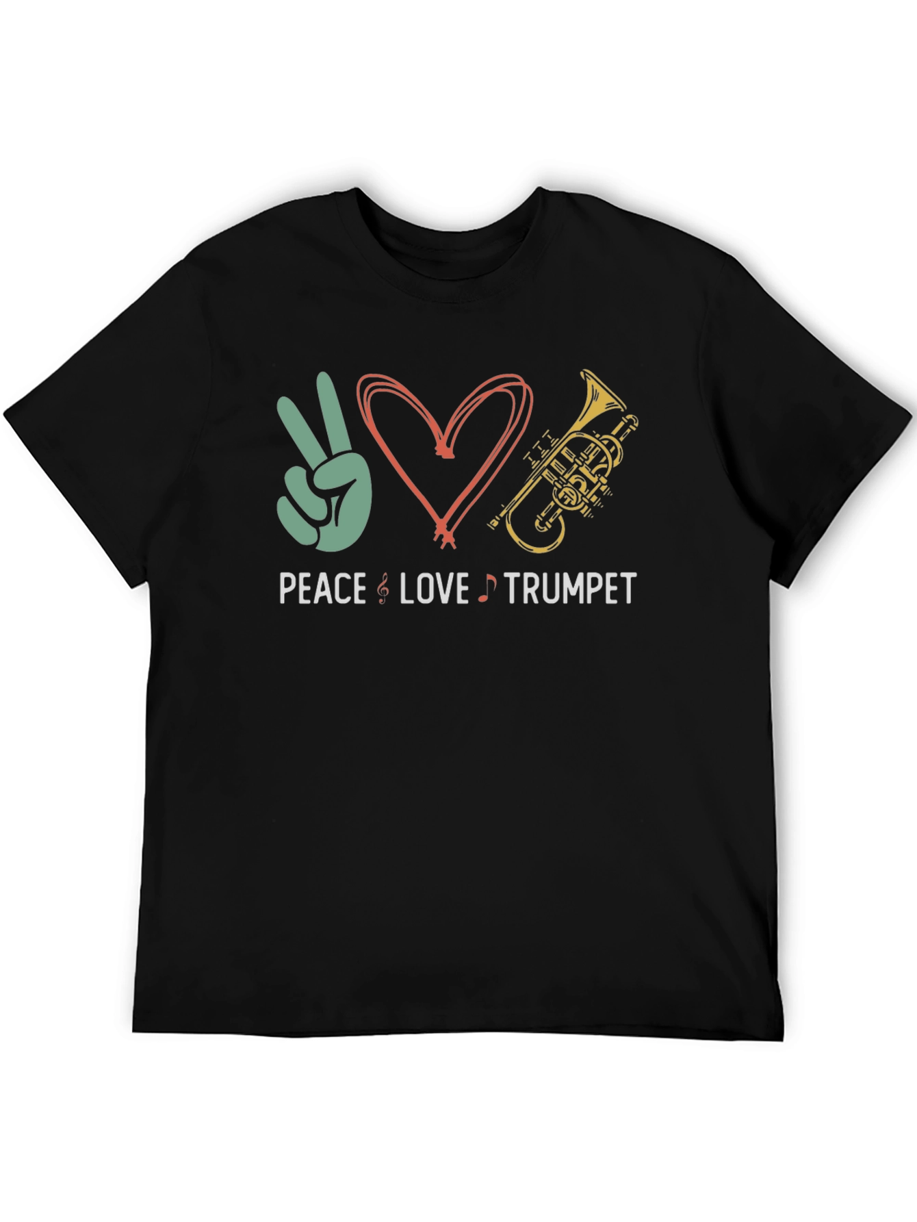 Peace Love Trumpet Graphic Tee