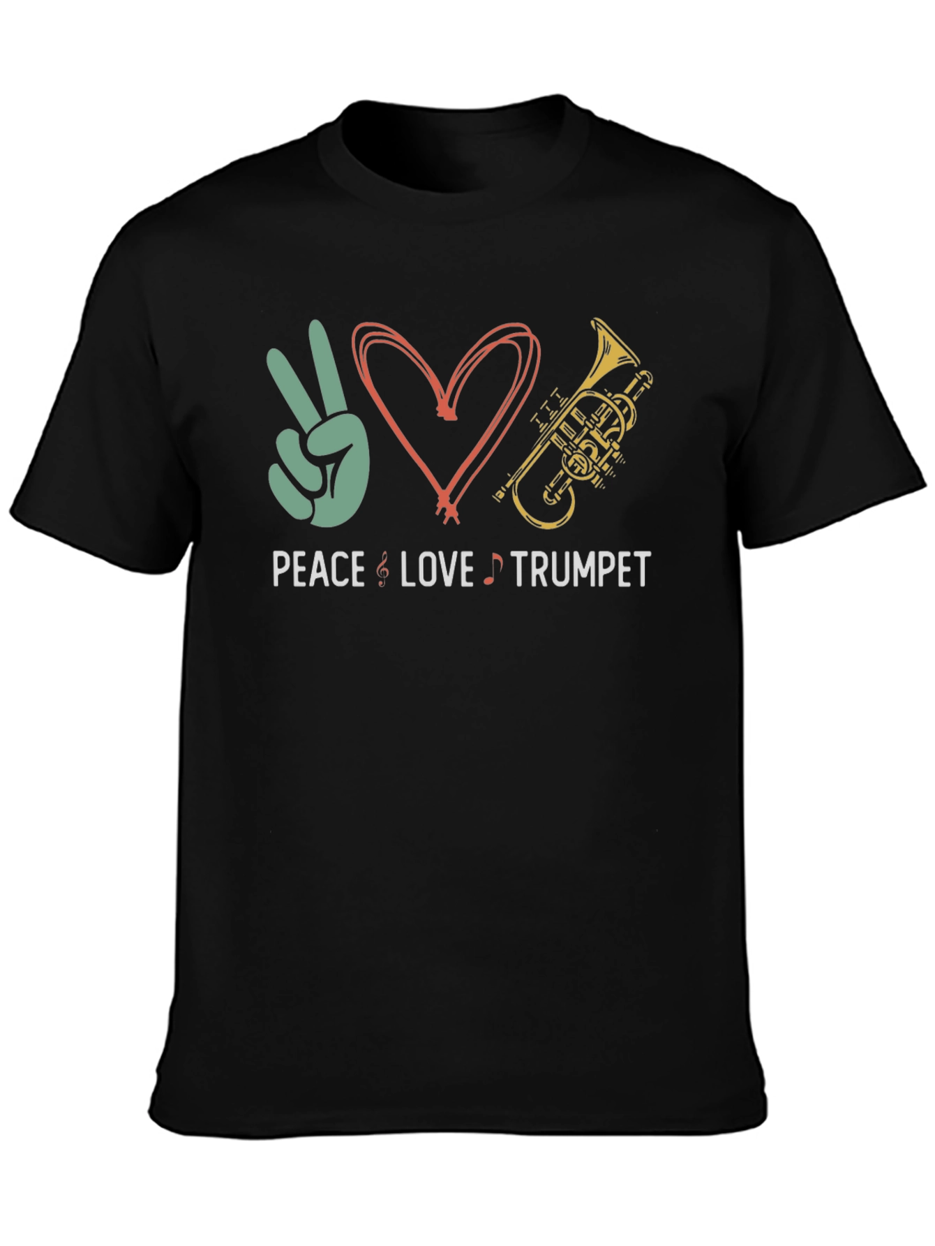 Peace Love Trumpet Graphic Tee