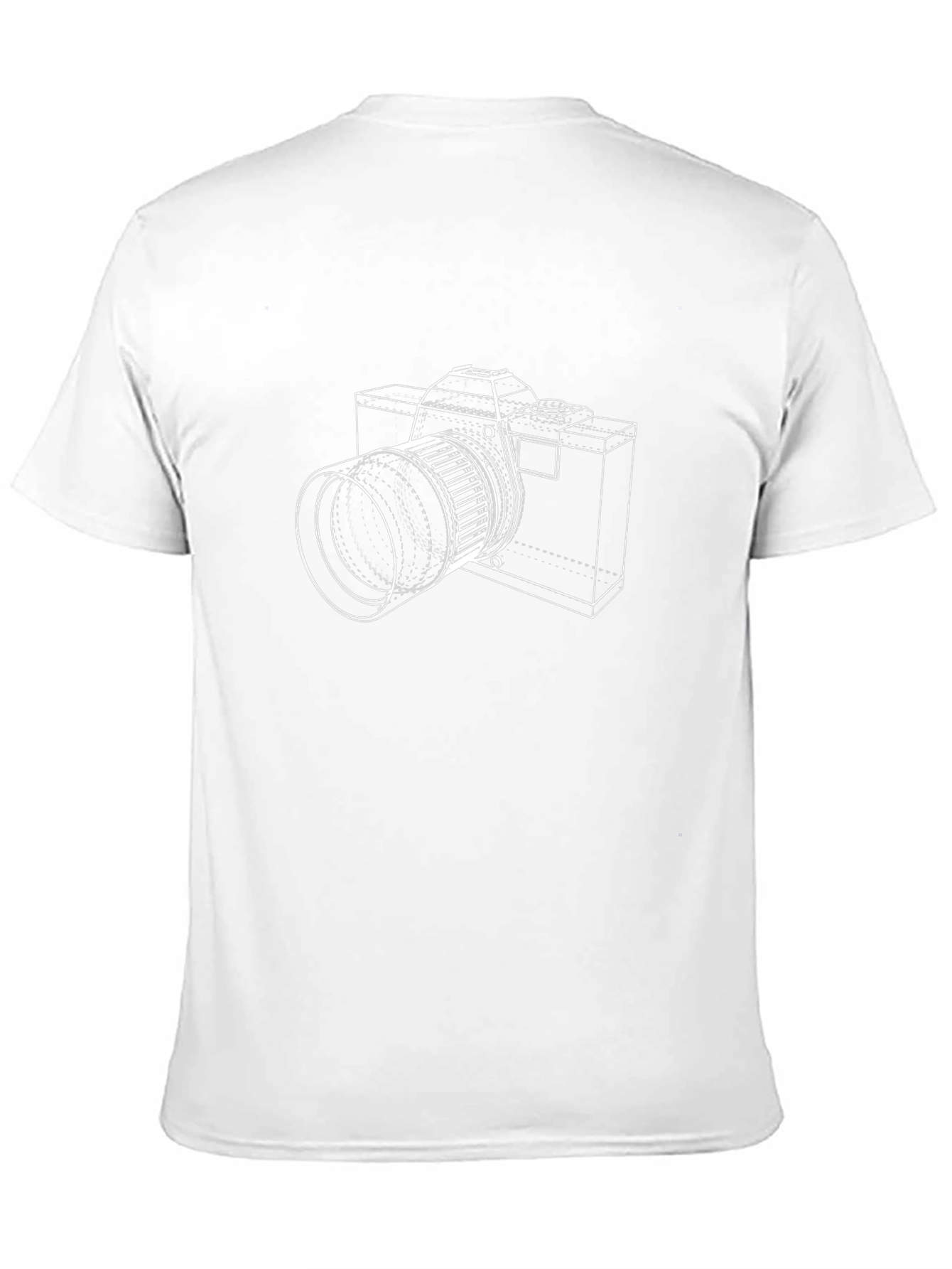 Camera Outline Graphic Tee - Modern Photographer Style