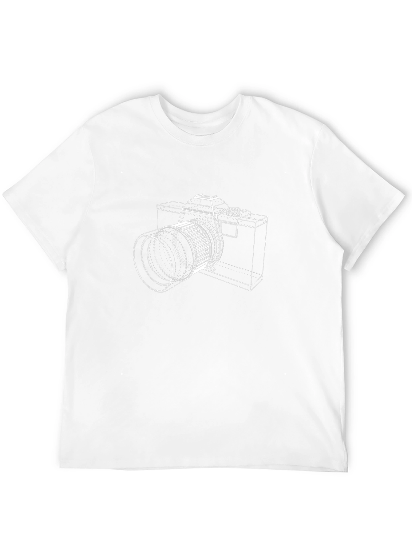 Camera Outline Graphic Tee - Modern Photographer Style