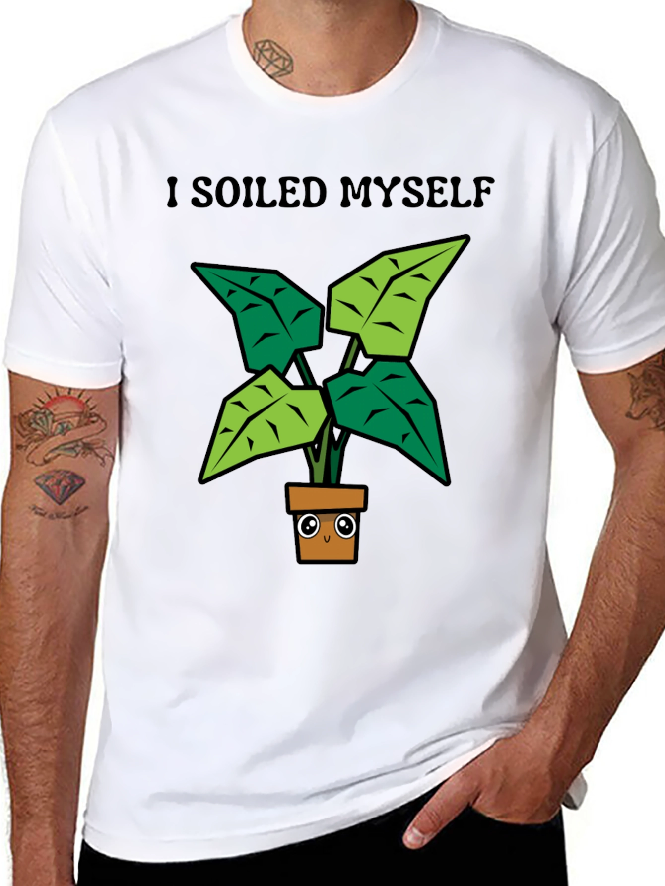 I Soiled Myself Plant T-Shirt - Funny Gardening Tee